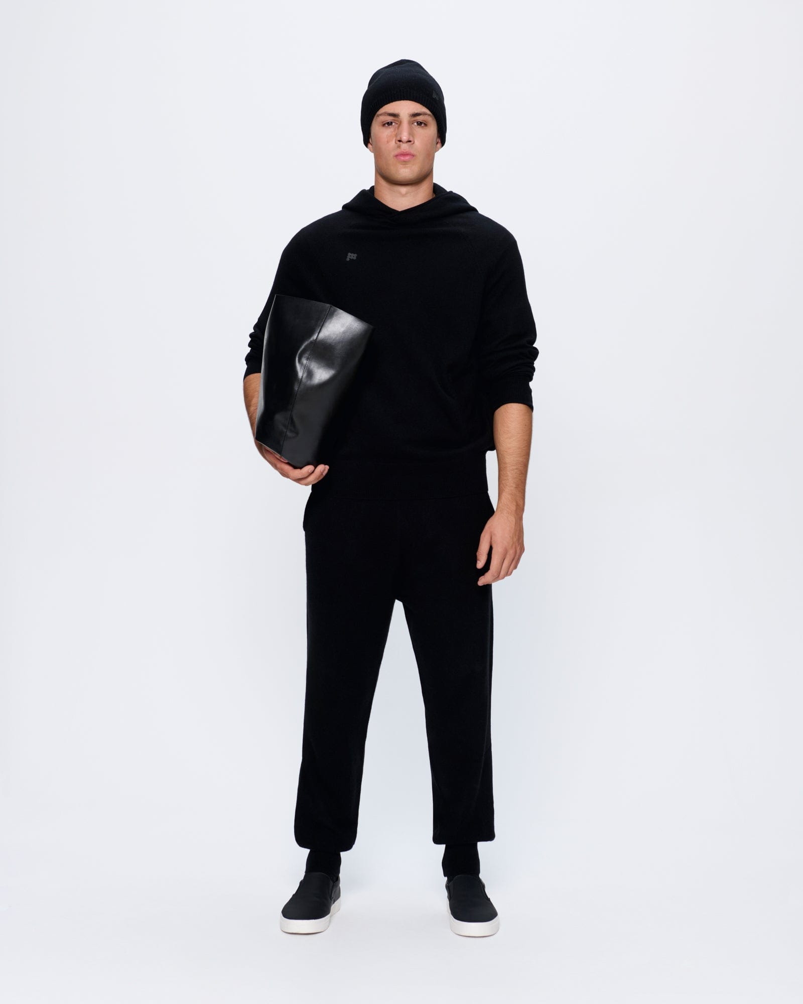 Archive Mens Recycled Cashmere Hoodie - Black - 3