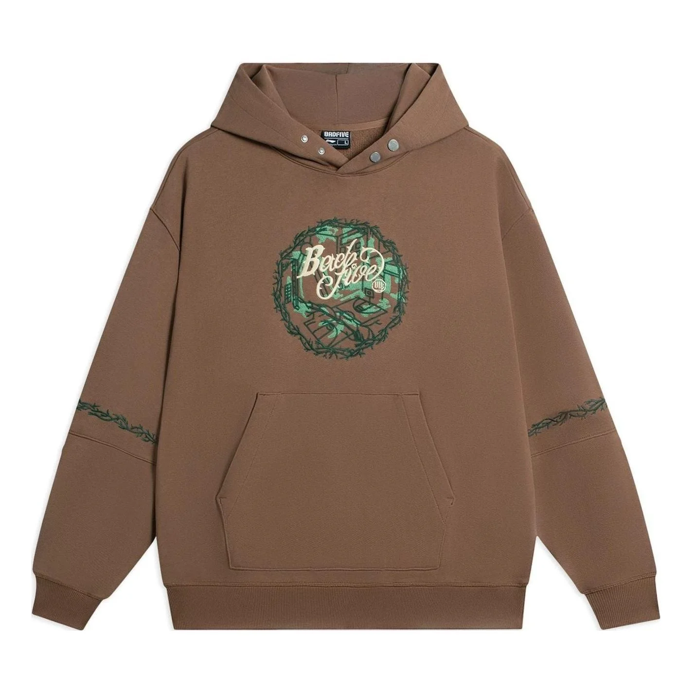 Li-Ning BadFive Graphic Hoodie 'Brown' AWDS643-2 - 1