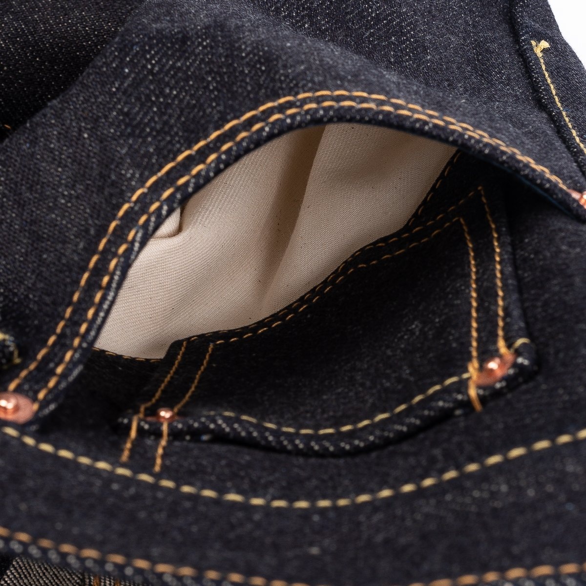 IH-666-XHS 25oz Selvedge Denim Slim Straight Cut Jeans - Indigo - 15