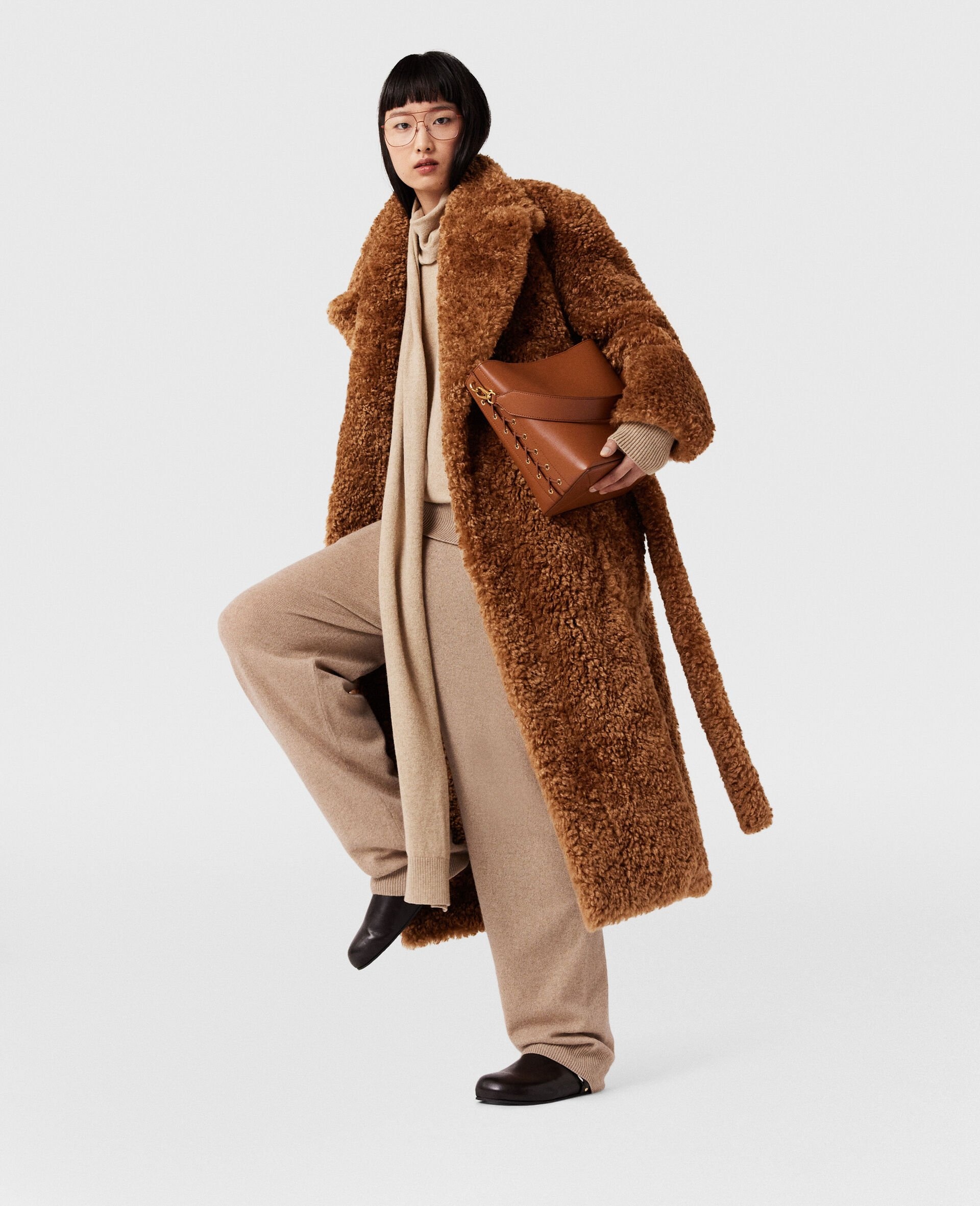 Belted Plush Teddy Coat - 6