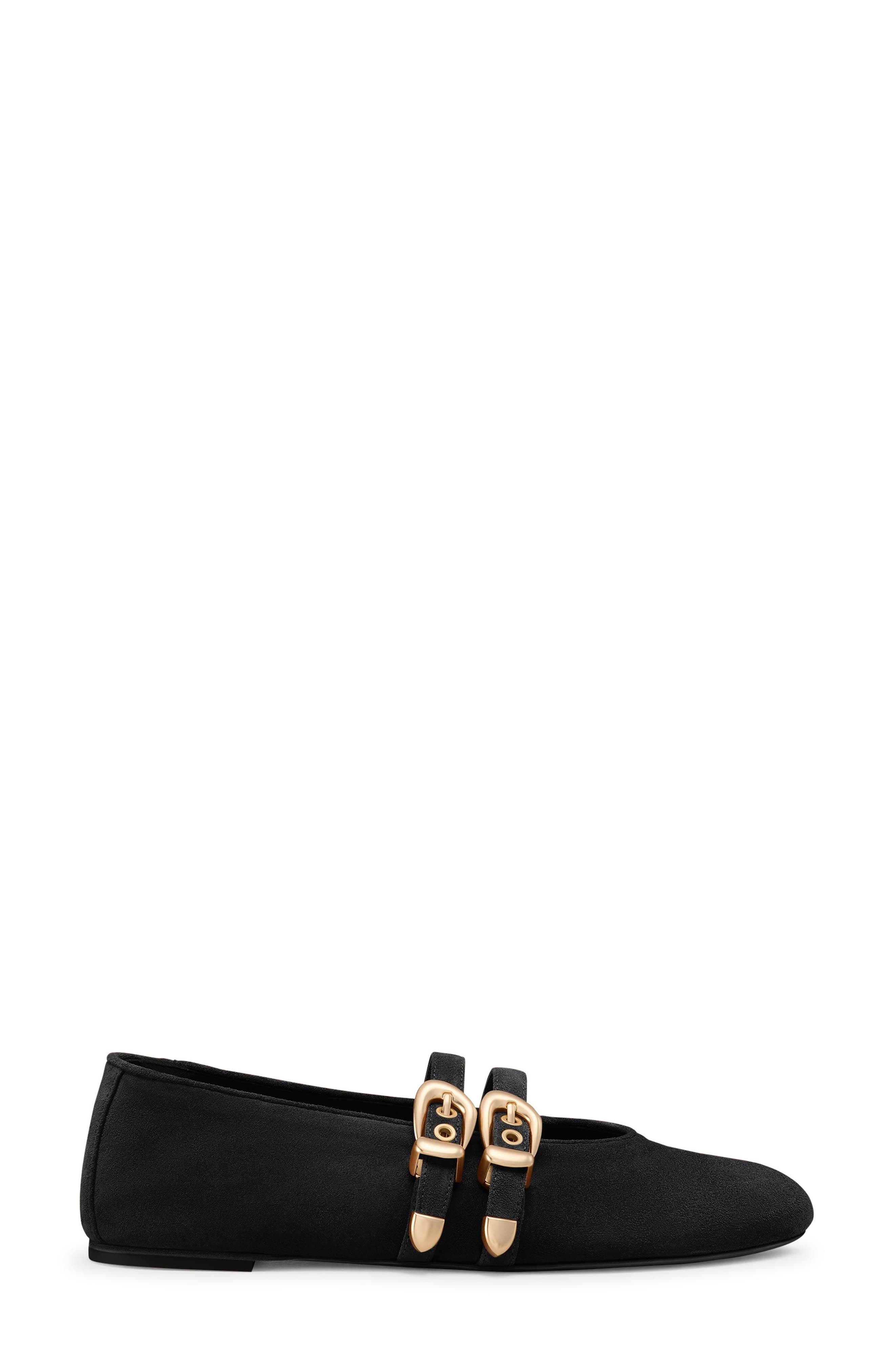 Stuart Weitzman Maven Mary Jane Flat in Black at Nordstrom - 3