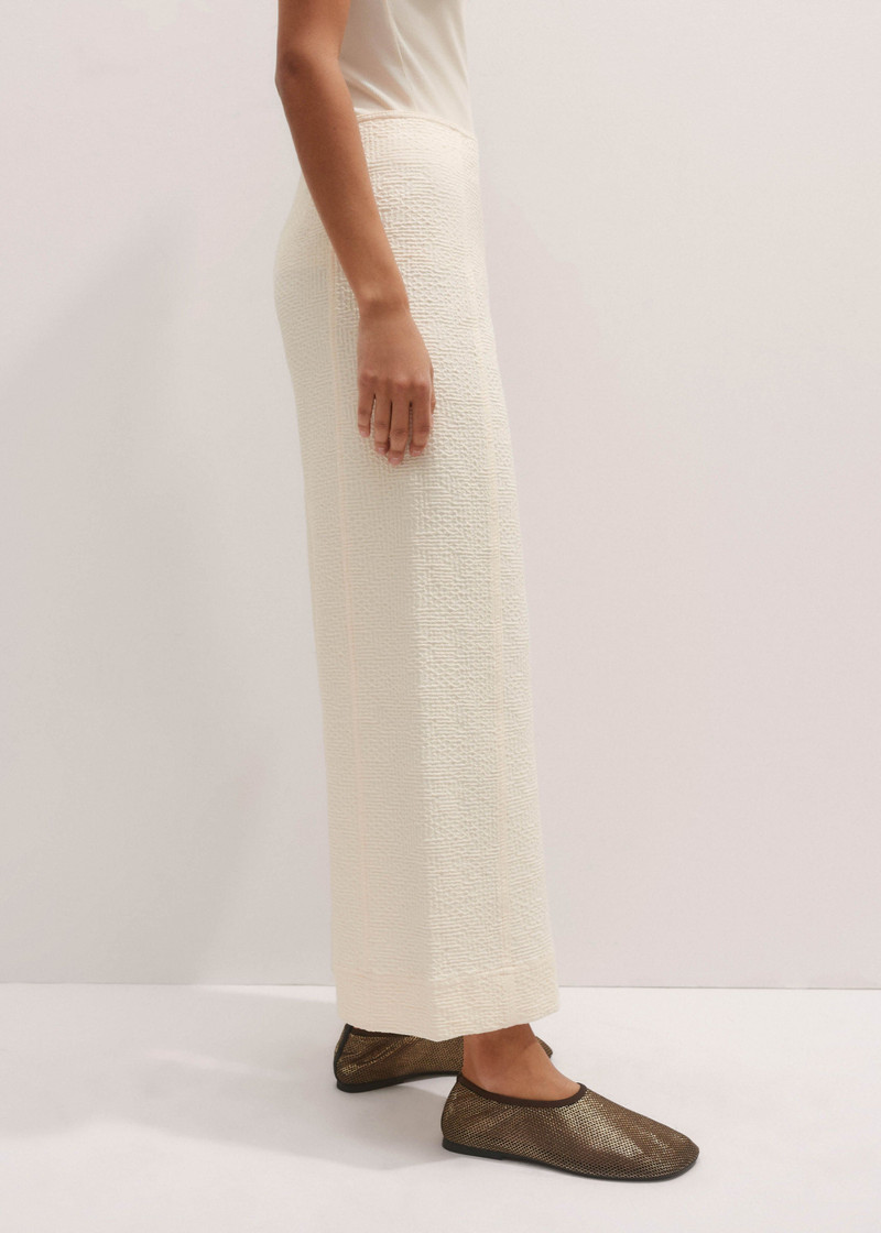 Textured Ponte Crop Wide-Leg Pant 5