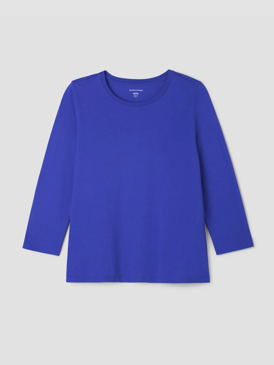 Organic Pima Cotton Jersey 3/4-Sleeve Tee - 1