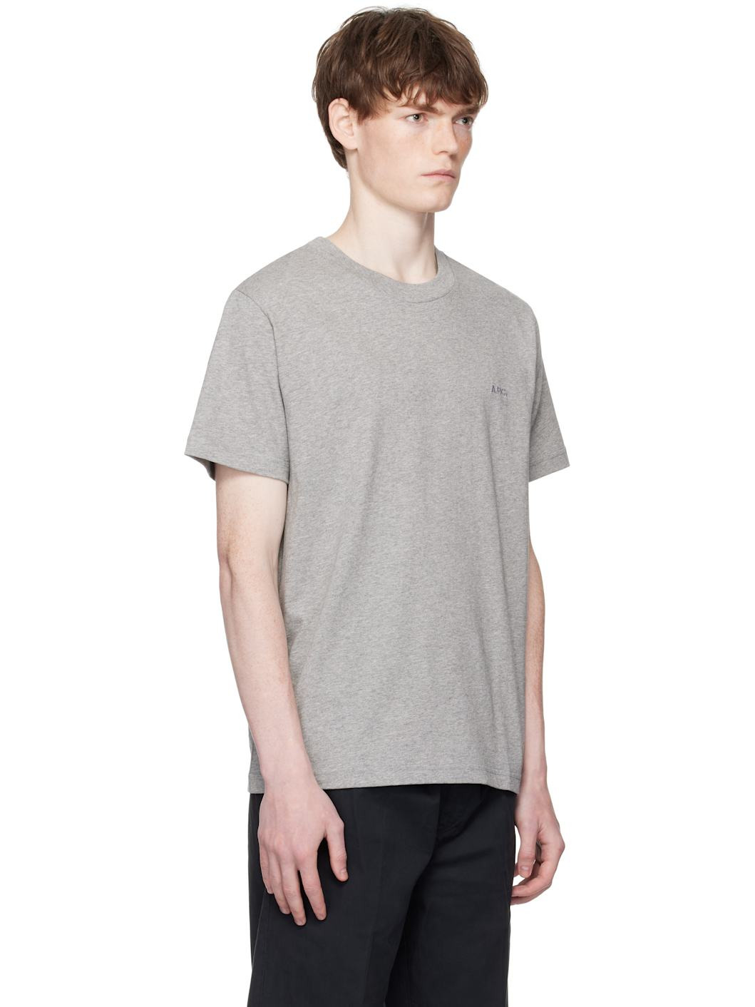 Gray Standard 'APC' Brodé T-shirt - 2