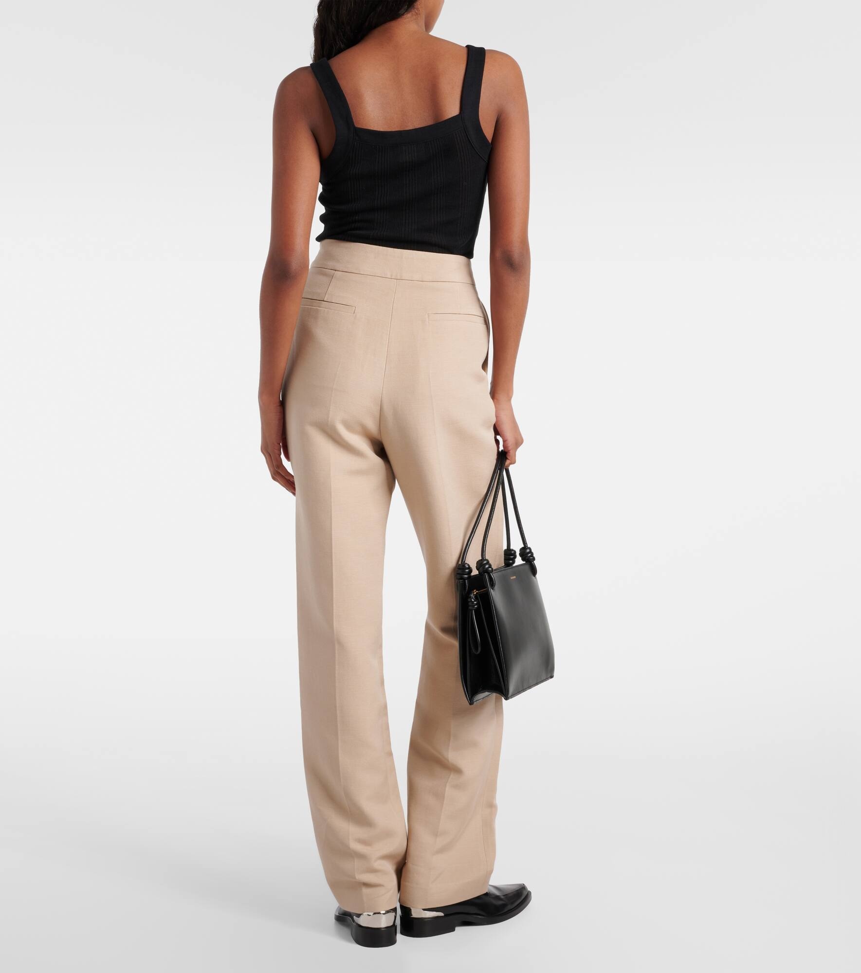 Ilaria cotton-blend straight pants - 3