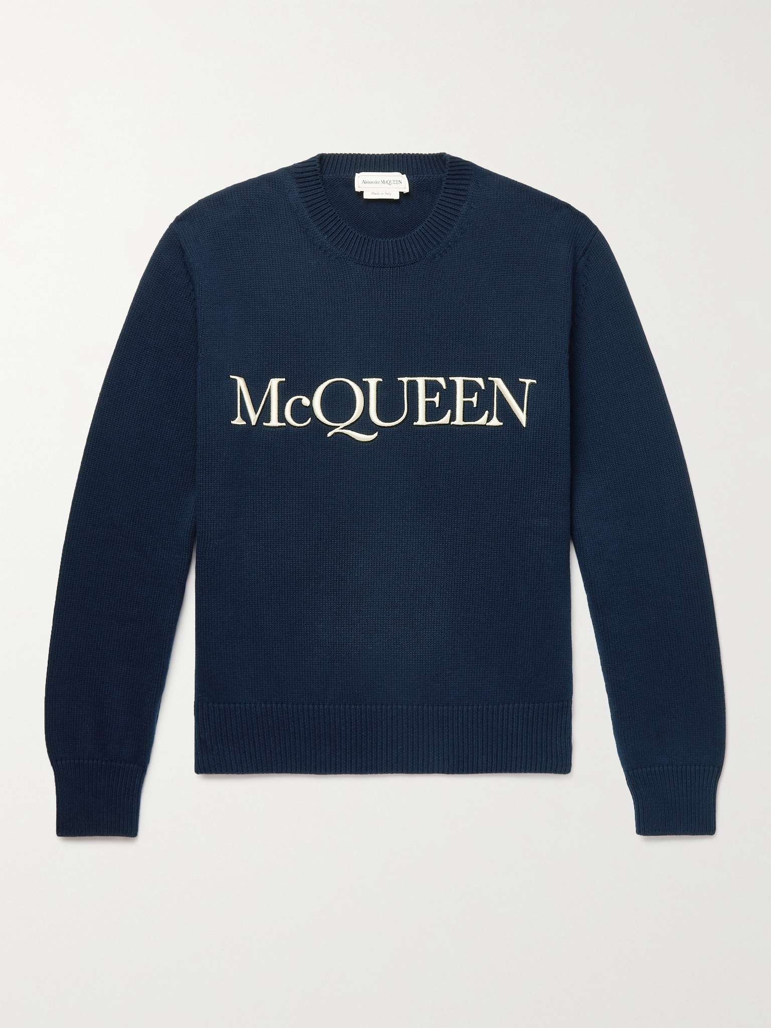 Logo-Embroidered Cotton Sweater - 1