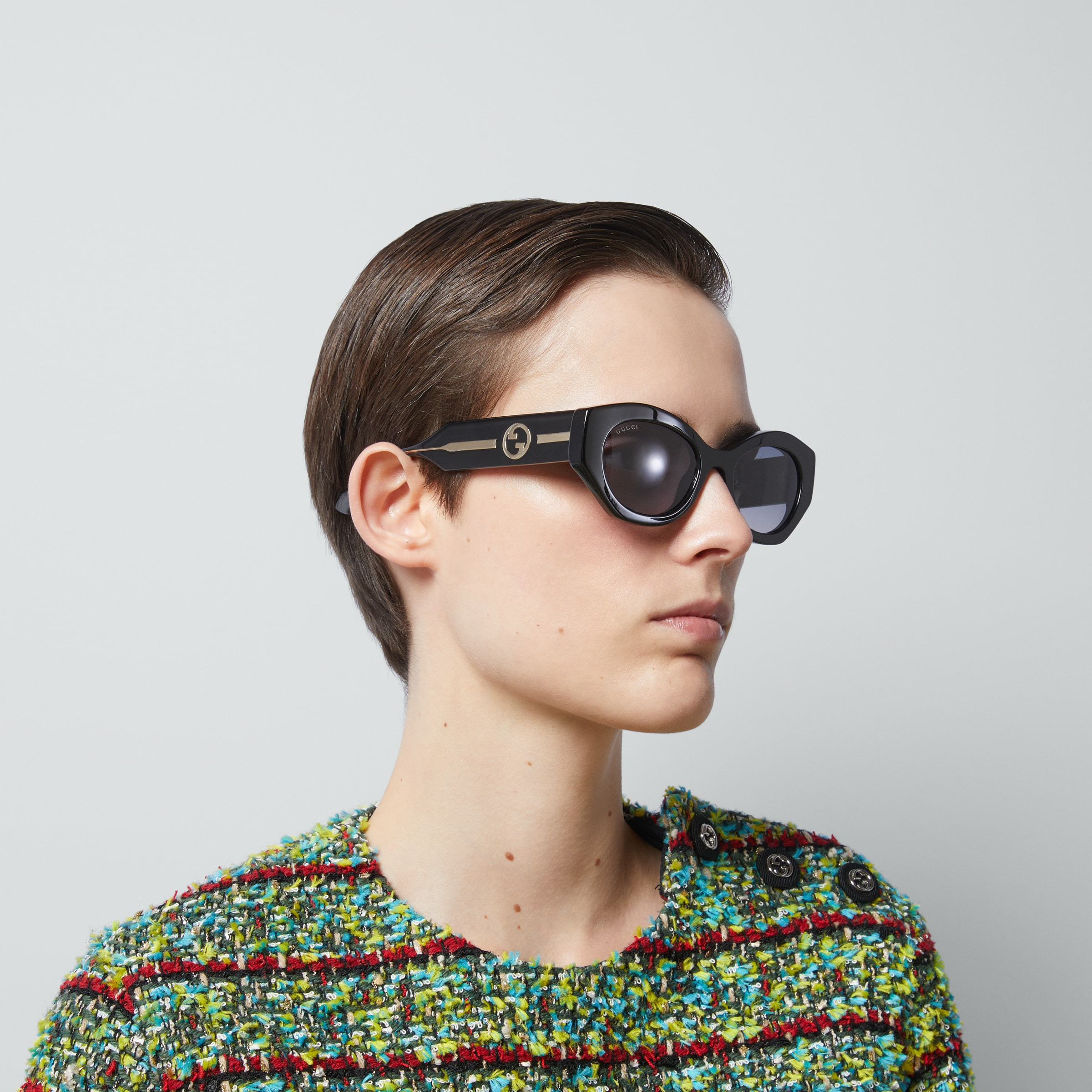 Oval frame sunglasses - 3