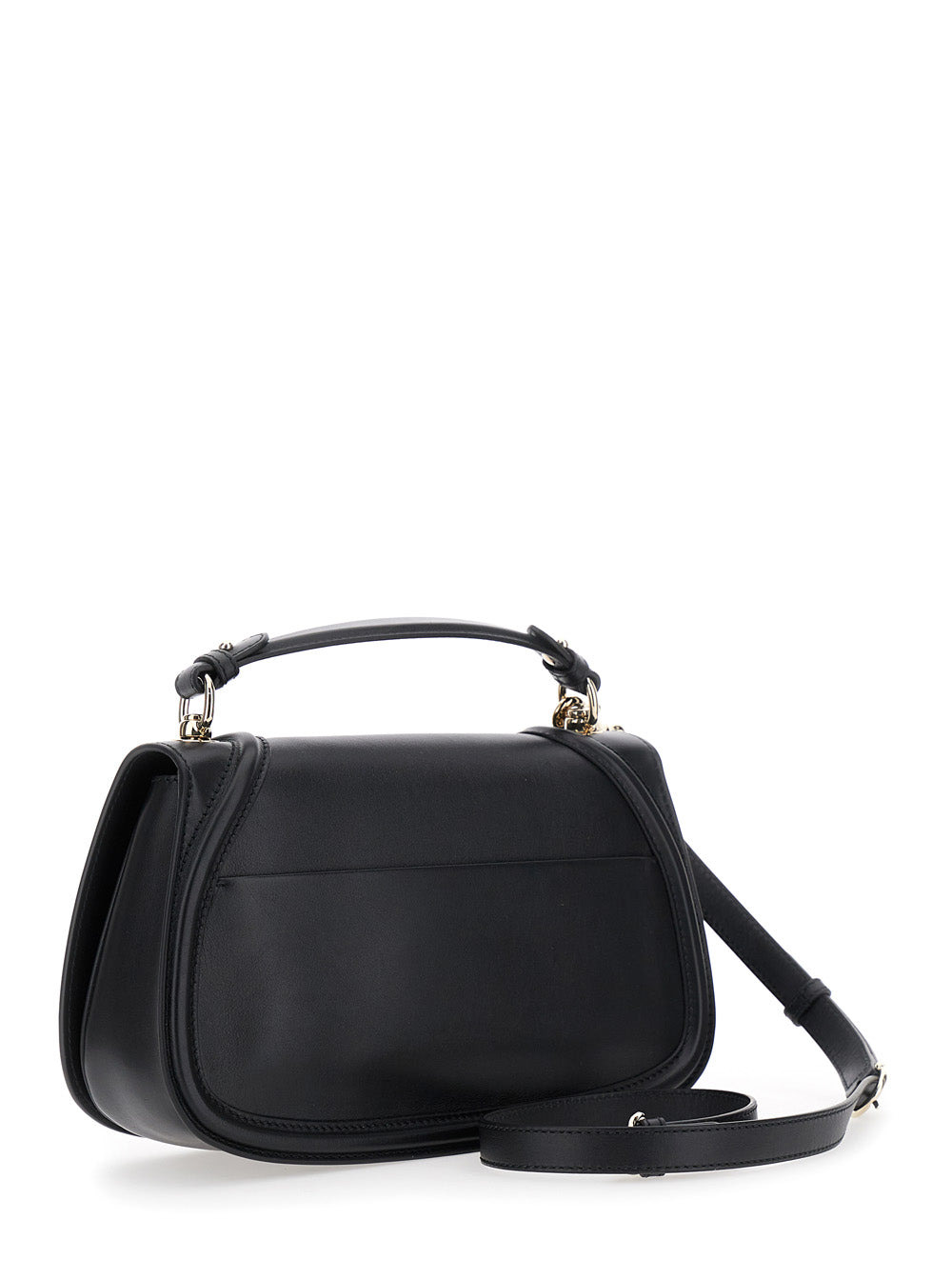 Gucci Women 'Blondie' Black Handbag With Gg Logo Plaque On The Front In Leather Woman - 3