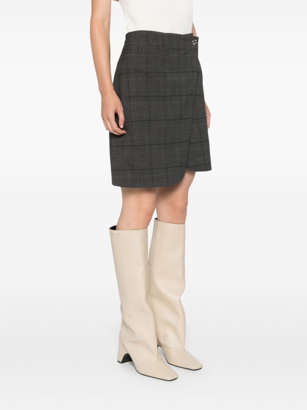 wrap mini skirt - 3