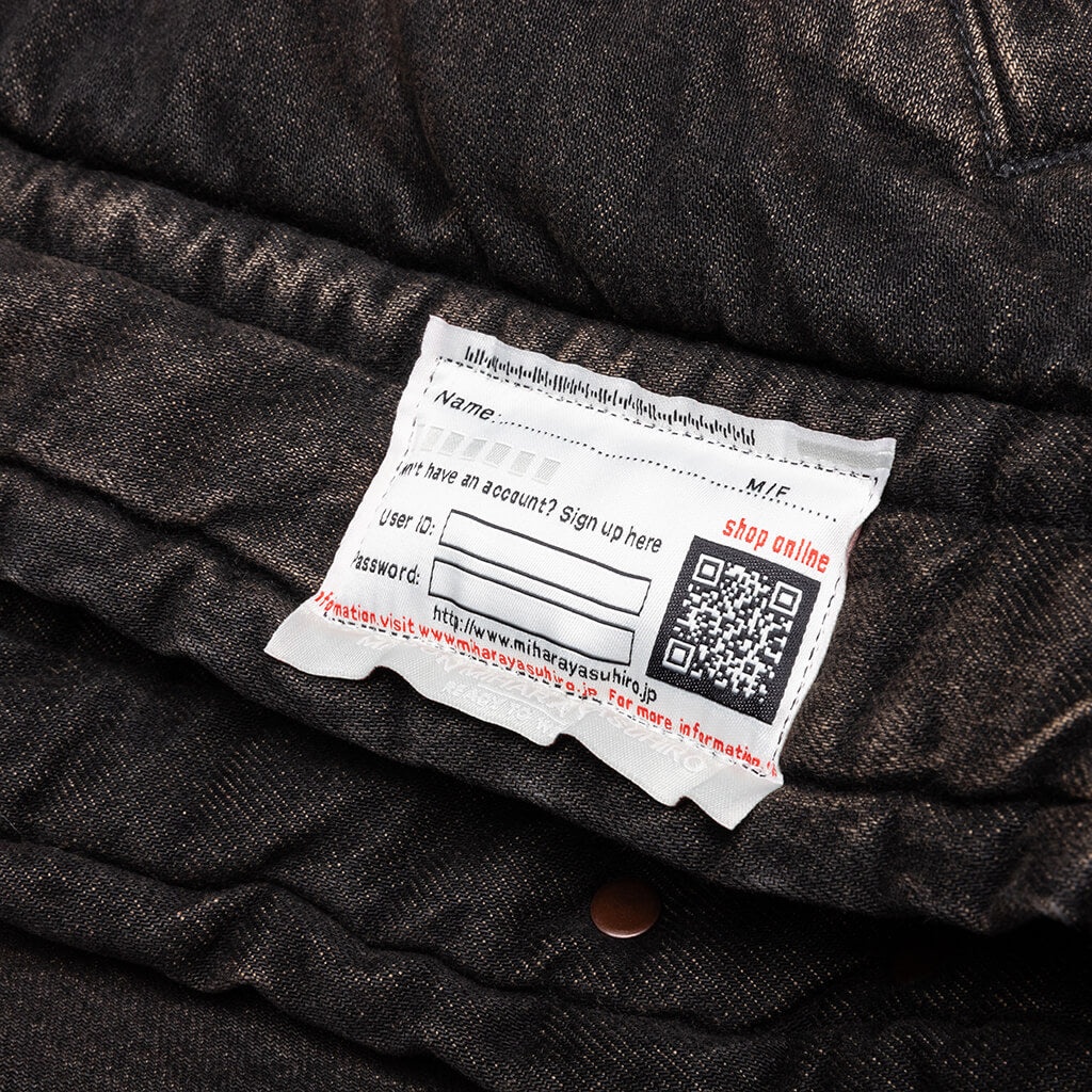 PUFFER DENIM JACKET - BLACK - 7