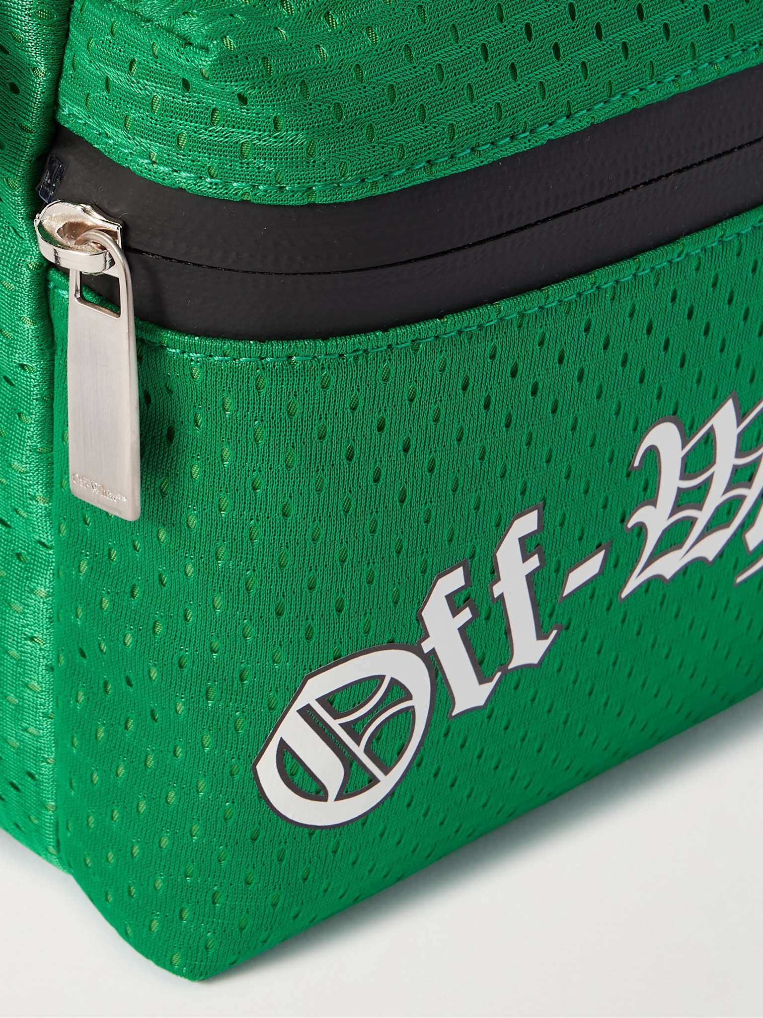 Logo-Print Mesh Messenger Bag - 5