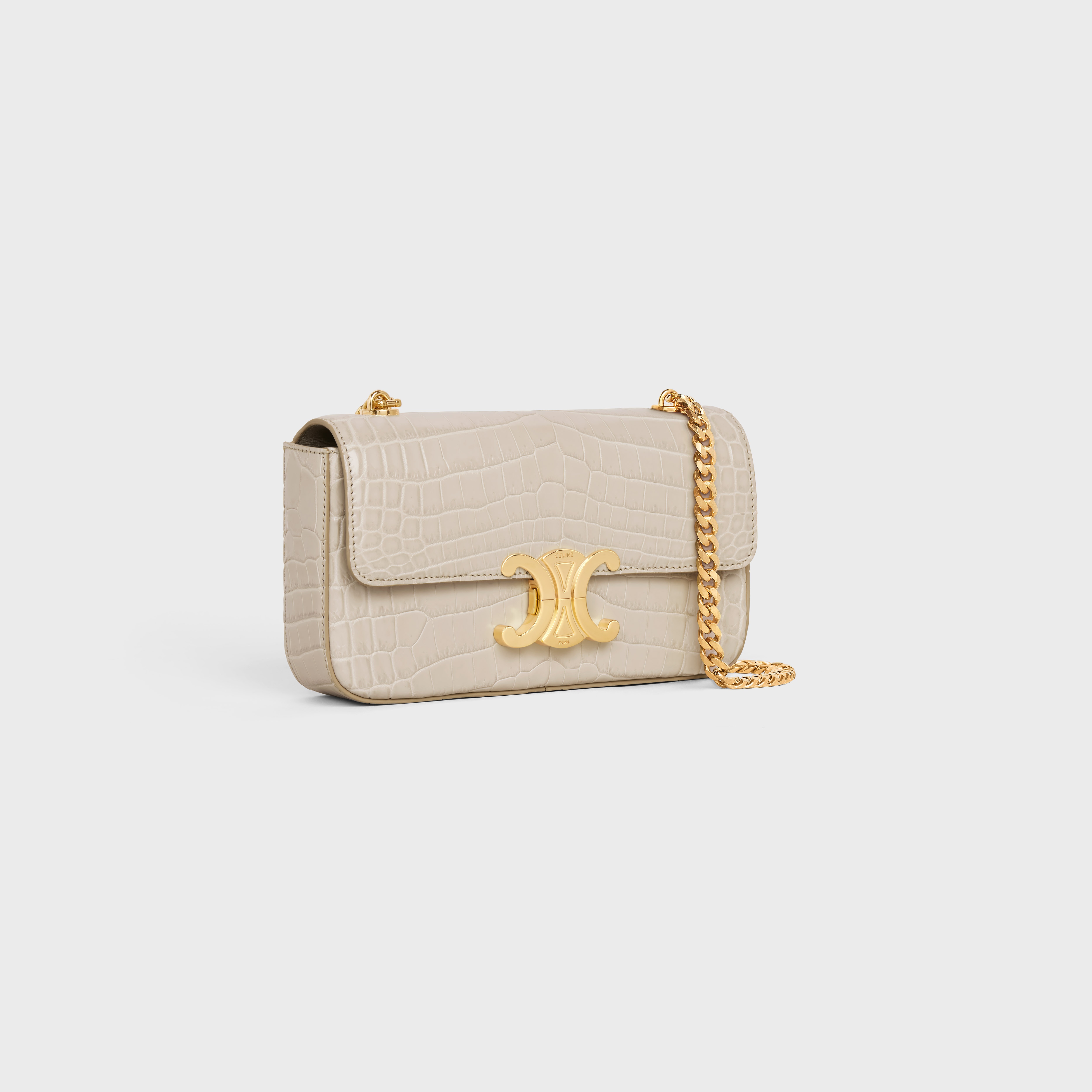CHAIN SHOULDER BAG triomphe in Crocodile - 2