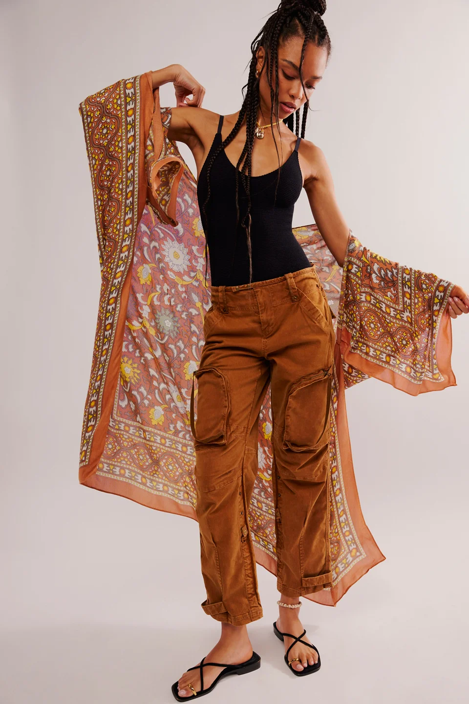 Magic Dance Border Print Duster - 1