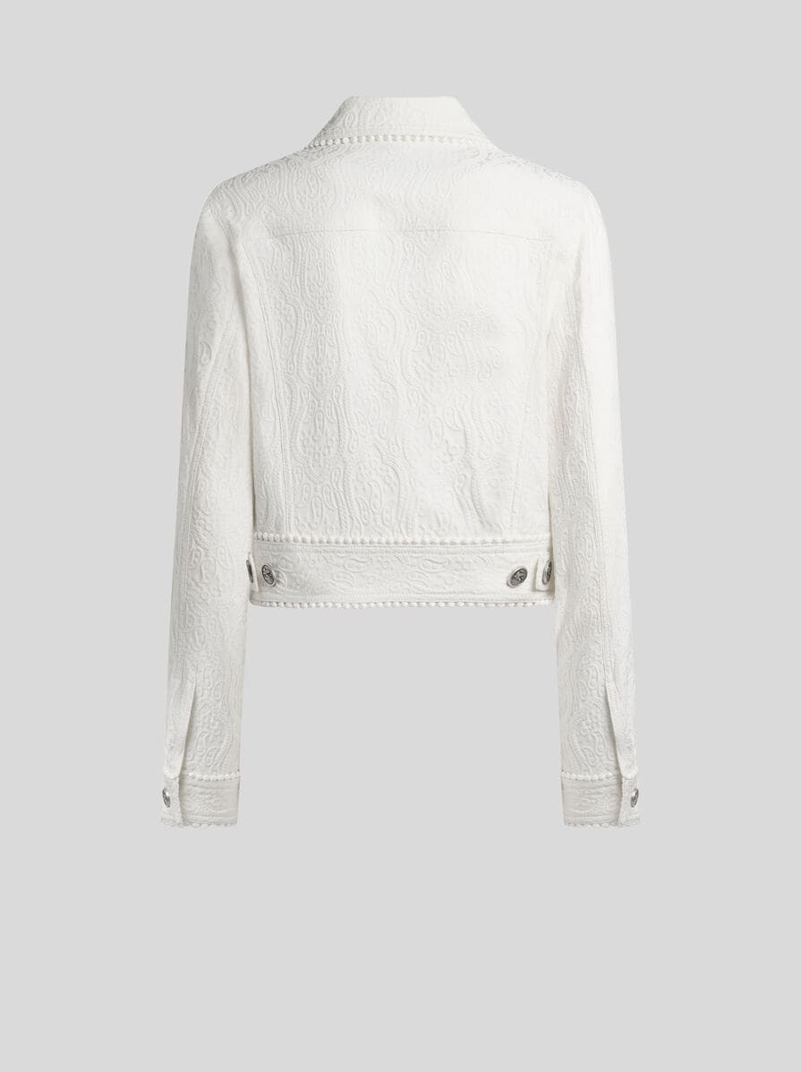 CROPPED PAISLEY JACQUARD JACKET - 5