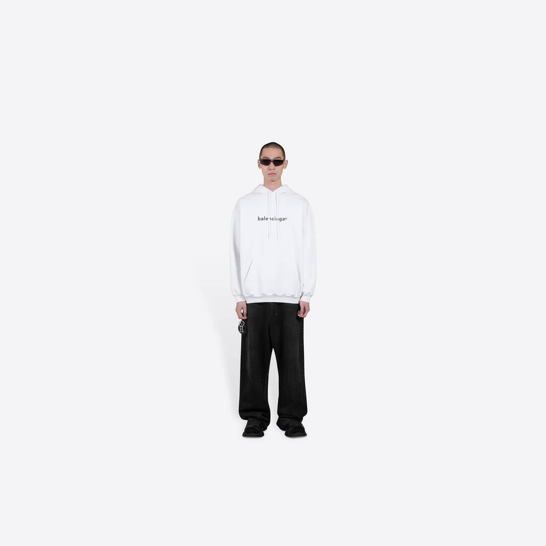 Men's New Copyright Medium Fit Hoodie in White - 6