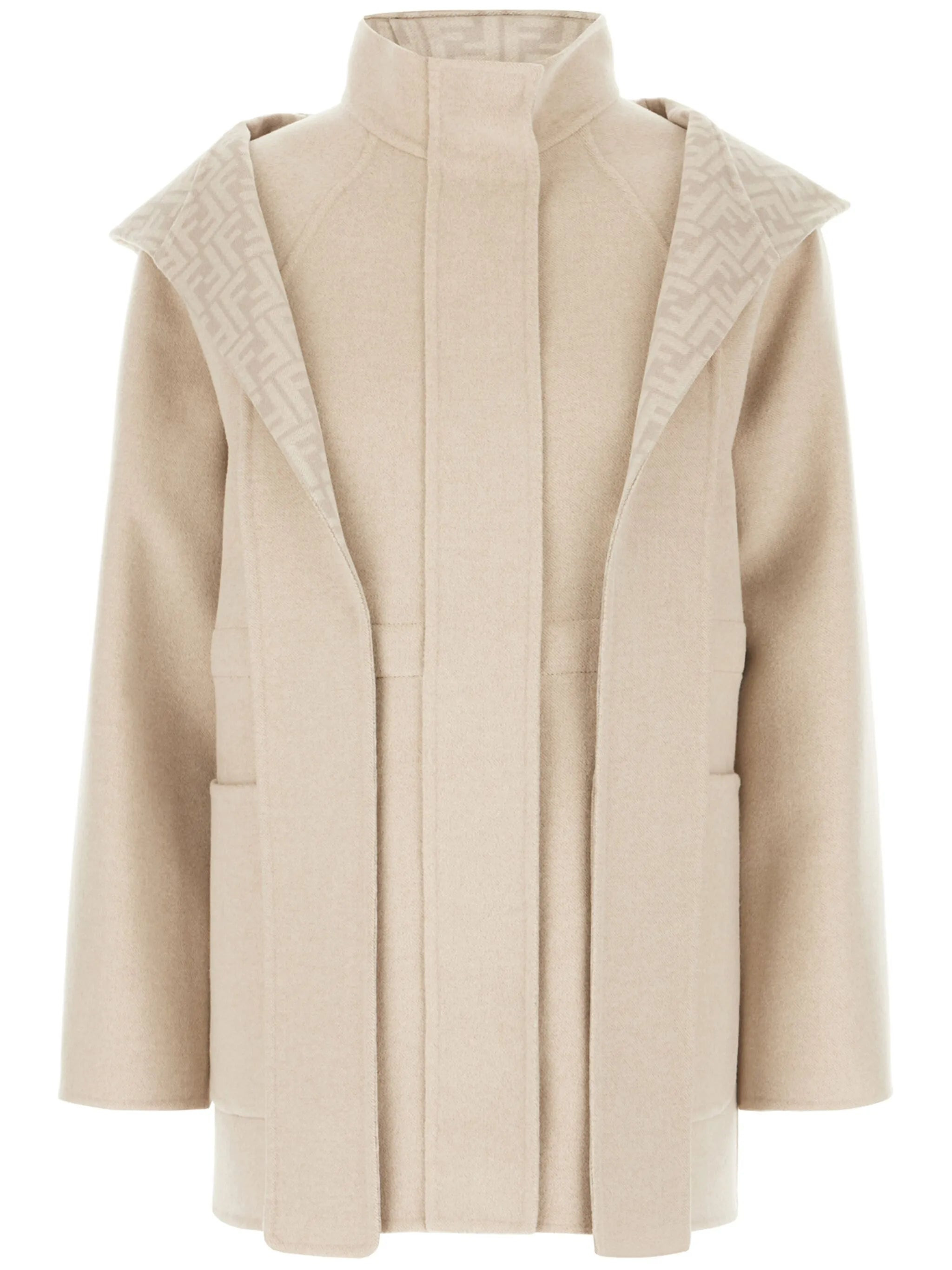 Fendi Sand Wool Blend Parka - 1