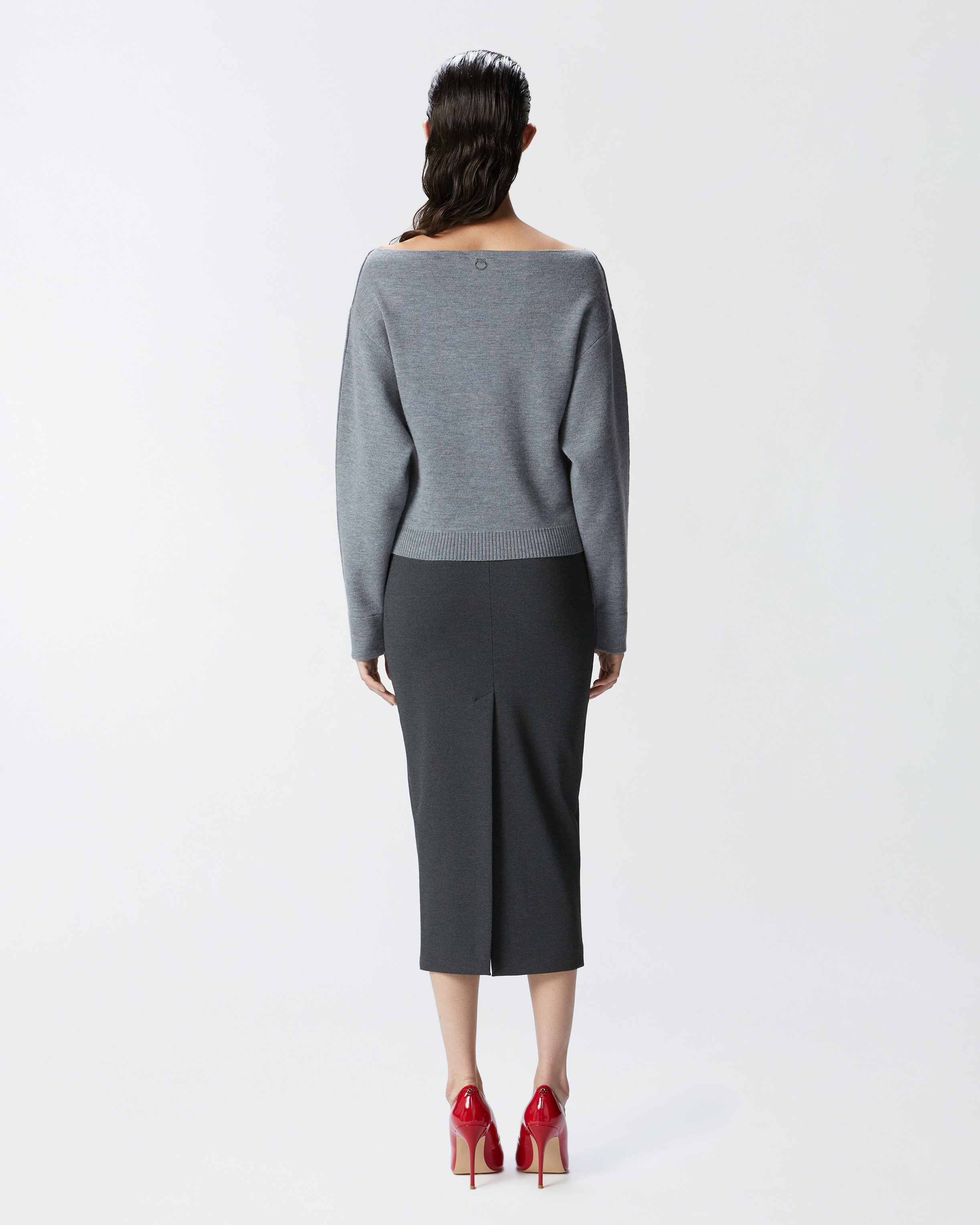 WOOL SWEATER WITH BOAT NECKLINE - 4