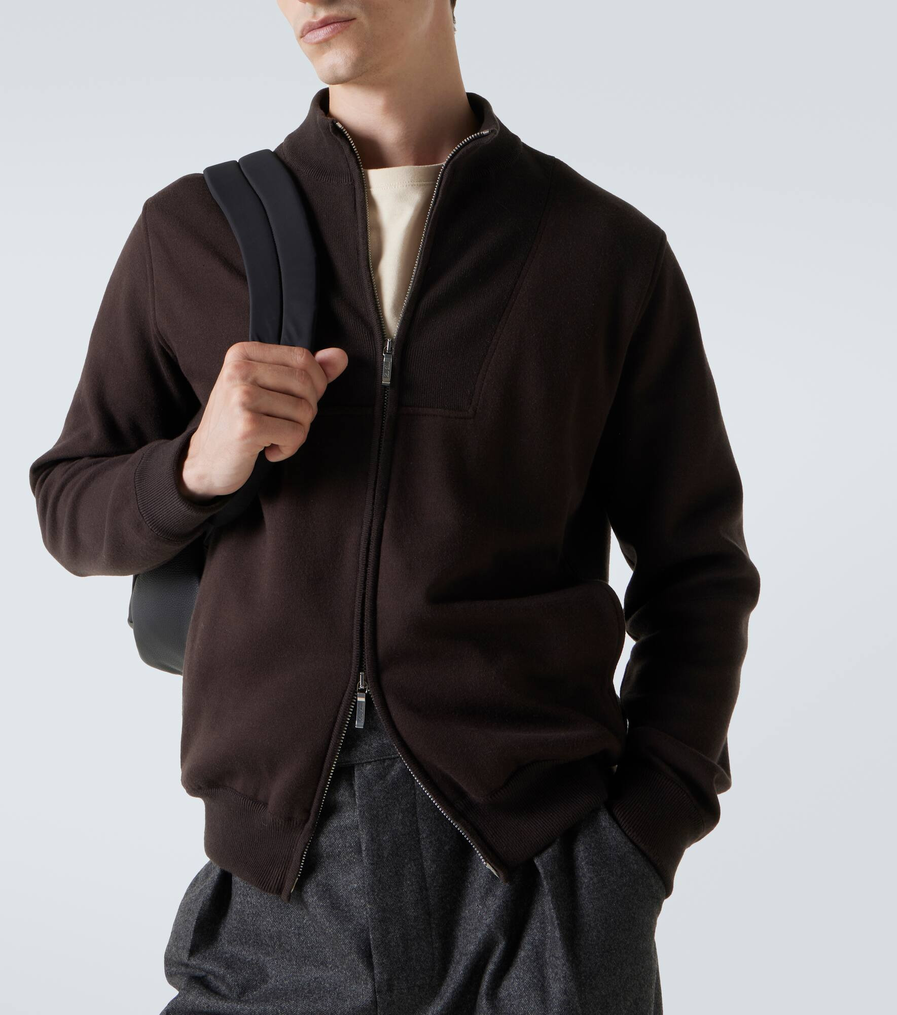 Whitney cotton-blend jersey bomber jacket - 5