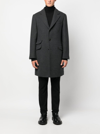 Brunello Cucinelli double-flap pocket wool-blend coat outlook