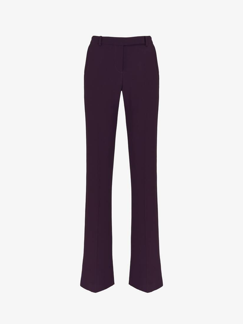 Women's Narrow Bootcut Trousers in Night Shade - 1