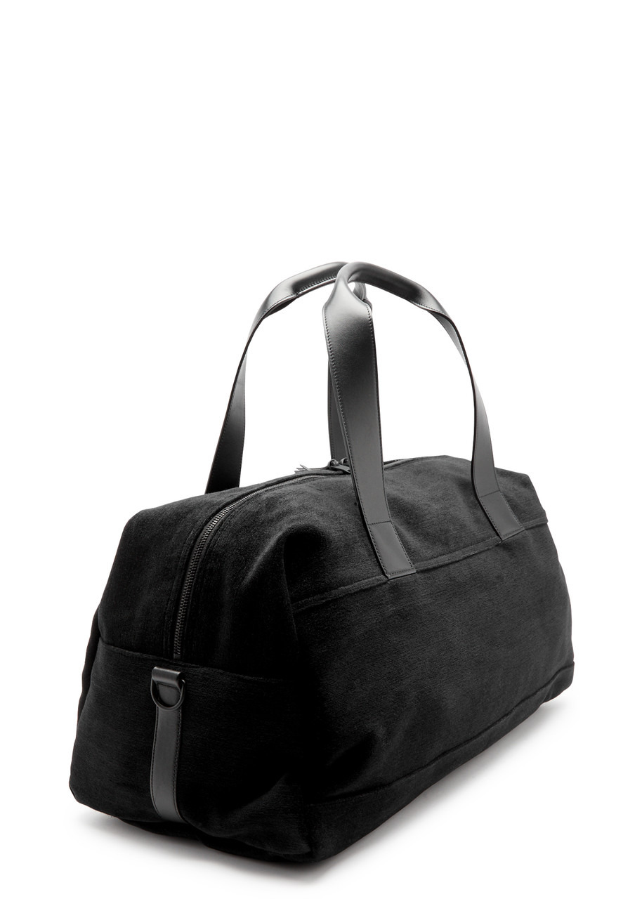 Logo-jacquard velvet holdall - 2