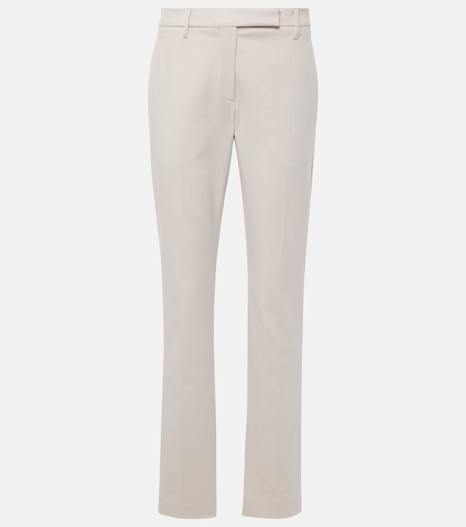 Cotton-blend slim pants - 1