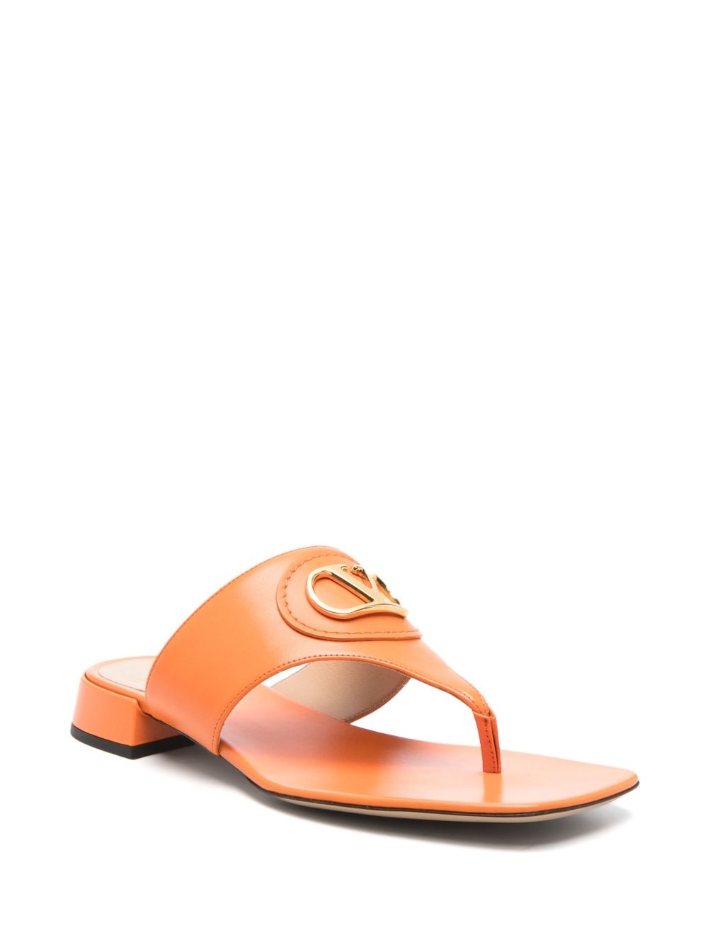 VLogo leather sandals - 2