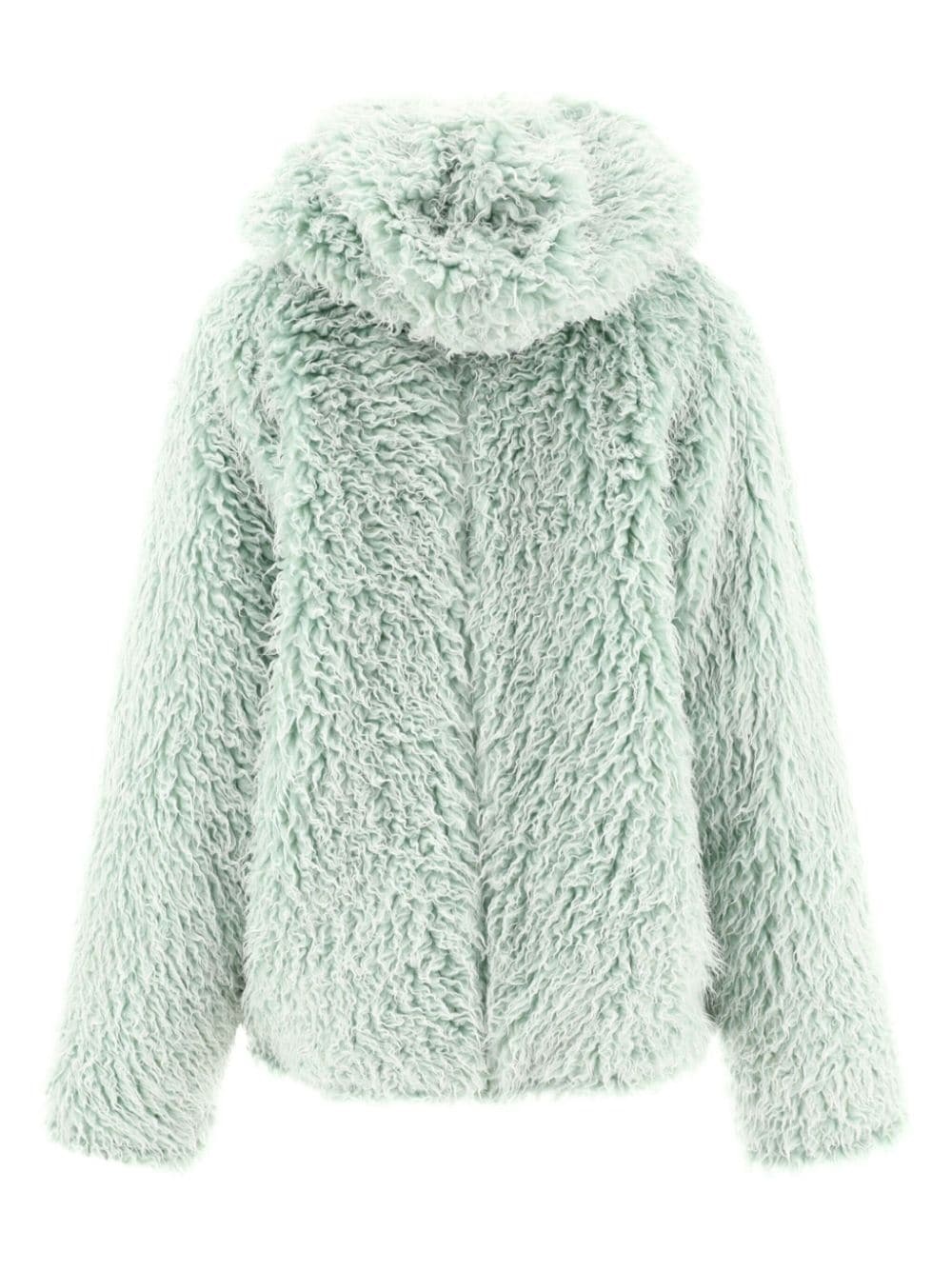 logo-appliquÃ© faux-fur jacket - 2