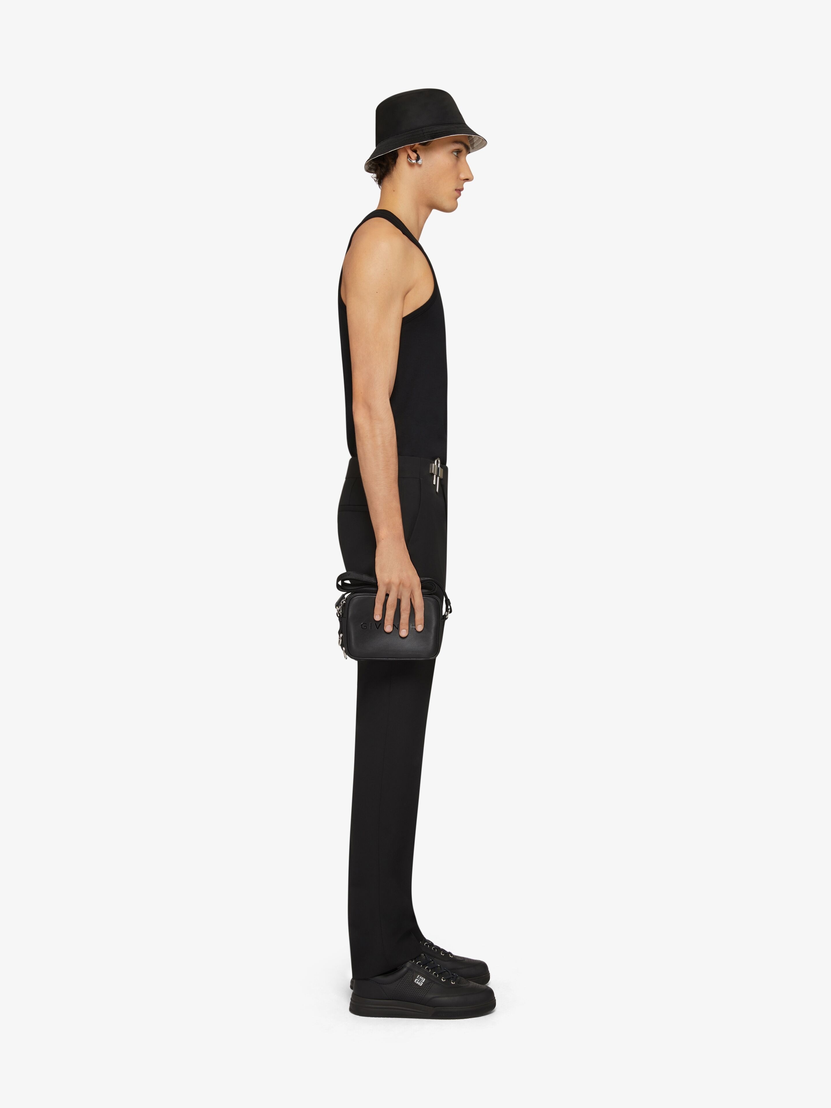 SLIM-FIT PANTS IN WOOL WITH U-LOCK BUCKLE - 3