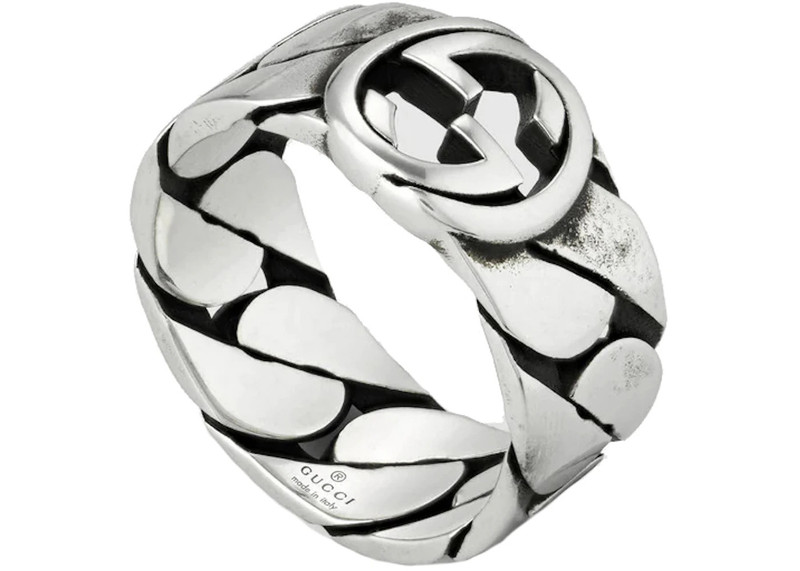 GUCCI Gucci Ring With Interlocking G Silver Metal outlook