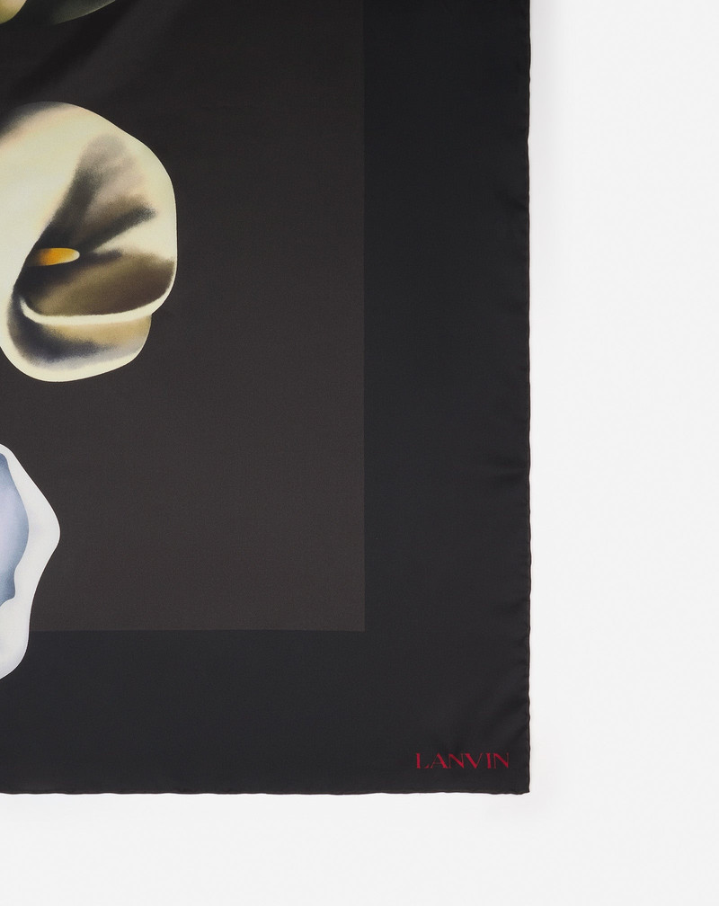 SQUARE FLORAL PRINT SILK SCARF 4