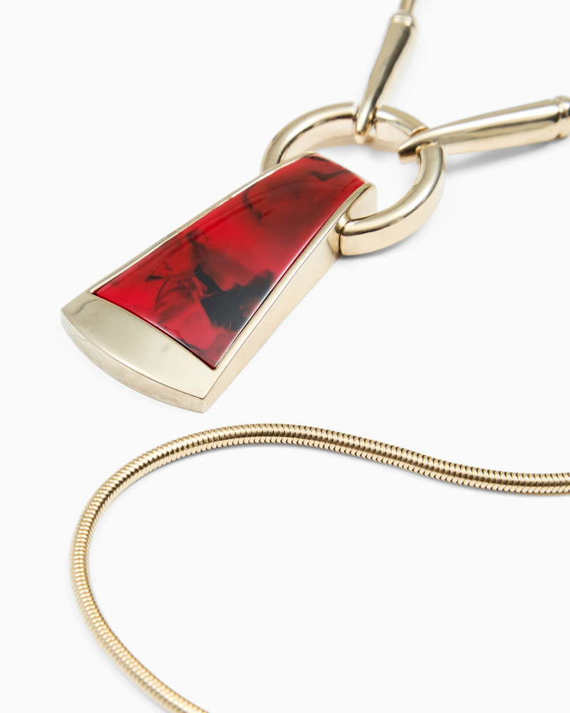 GIORGIO ARMANI NECKLACE WITH METAL PENDANT outlook