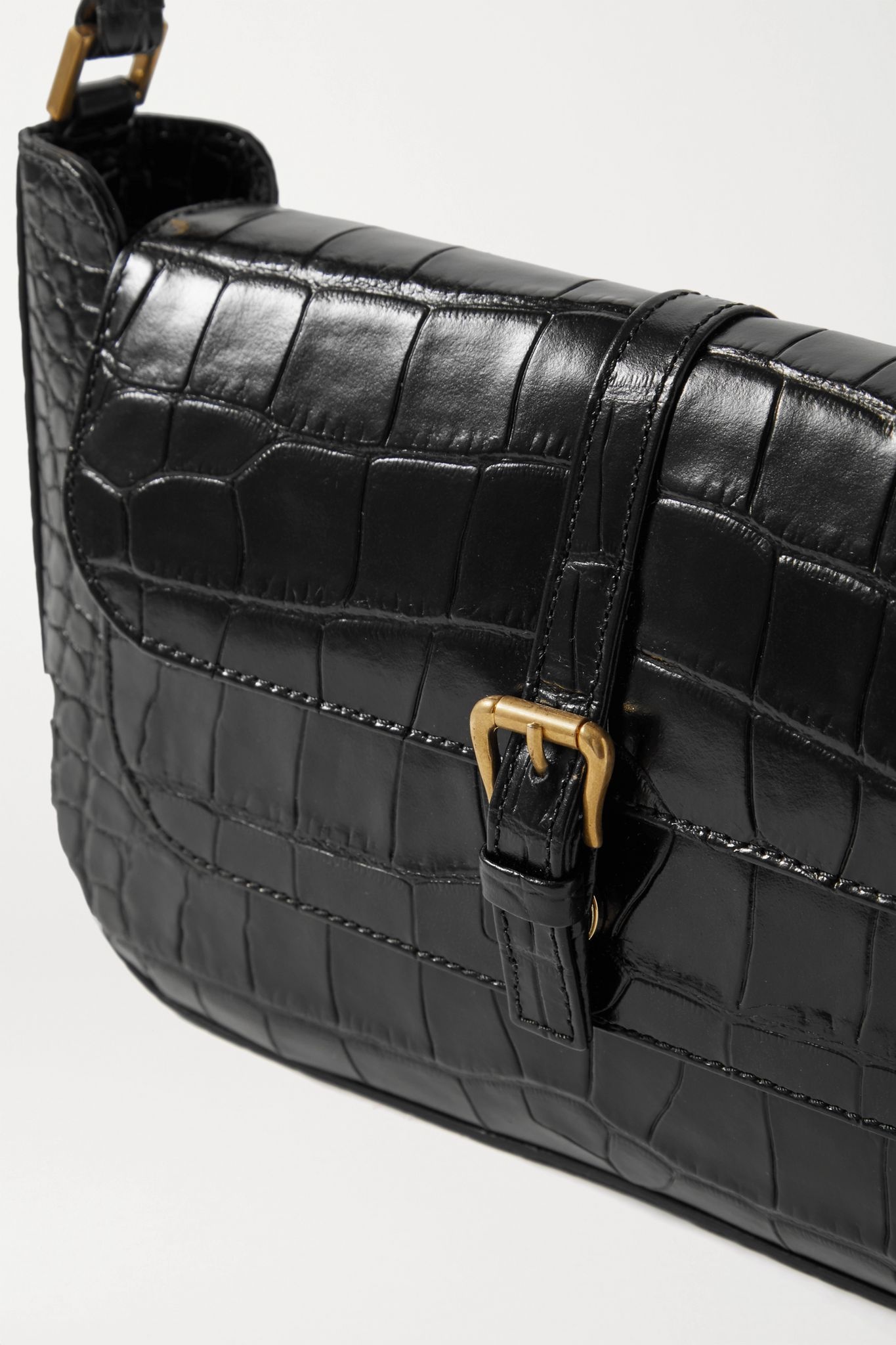 Miranda croc-effect leather shoulder bag - 4