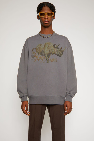 Acne Studios Rhino print t-shirt graphite grey outlook