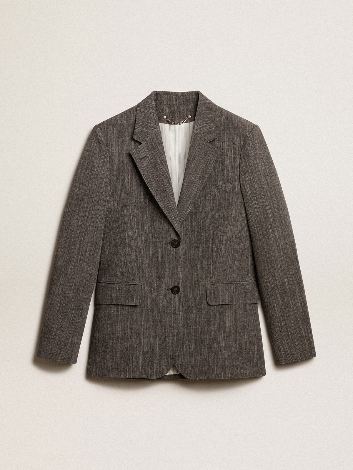 Women’s single-breasted wool blend jacket - 1