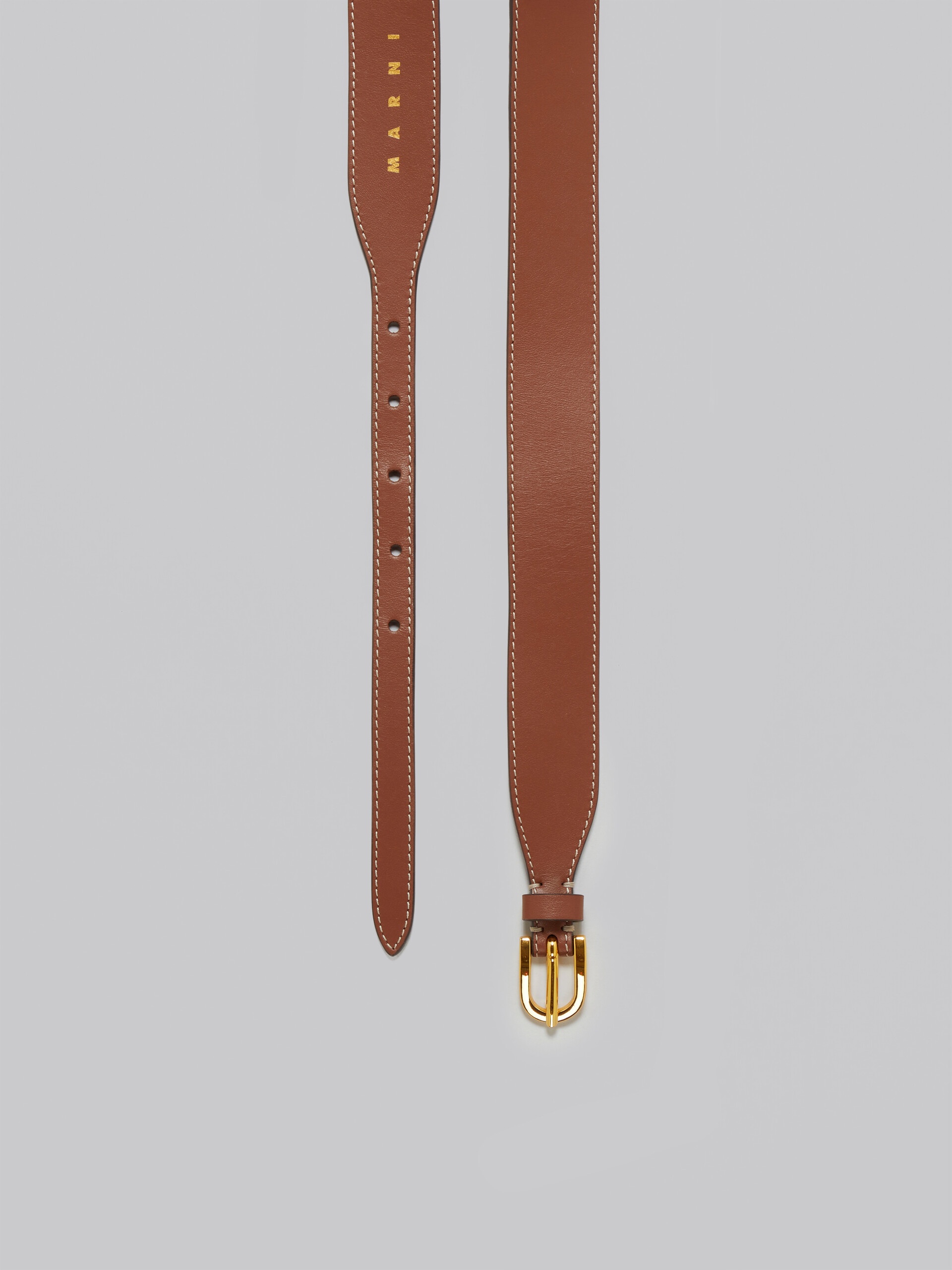 BROWN LEATHER BELT - 4