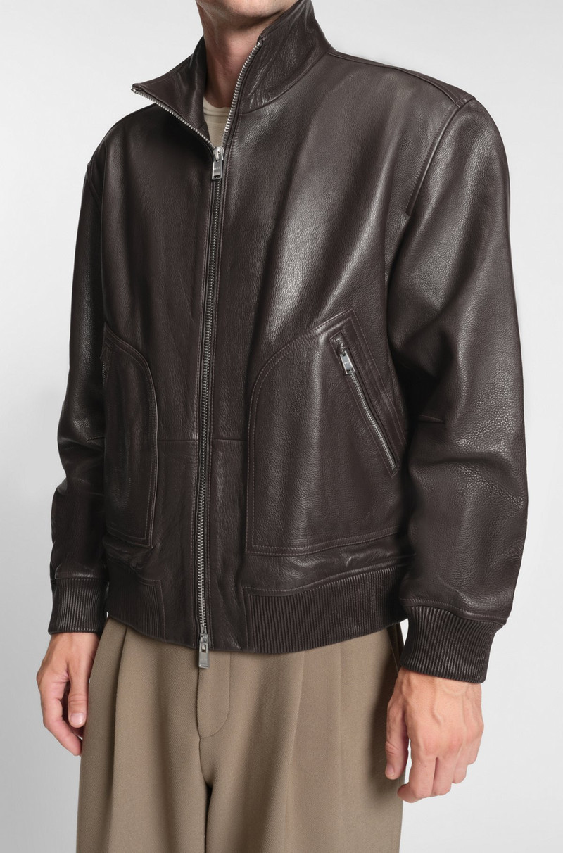 NAPPA-LEATHER JACKET WITH TWO-WAY ZIP 6