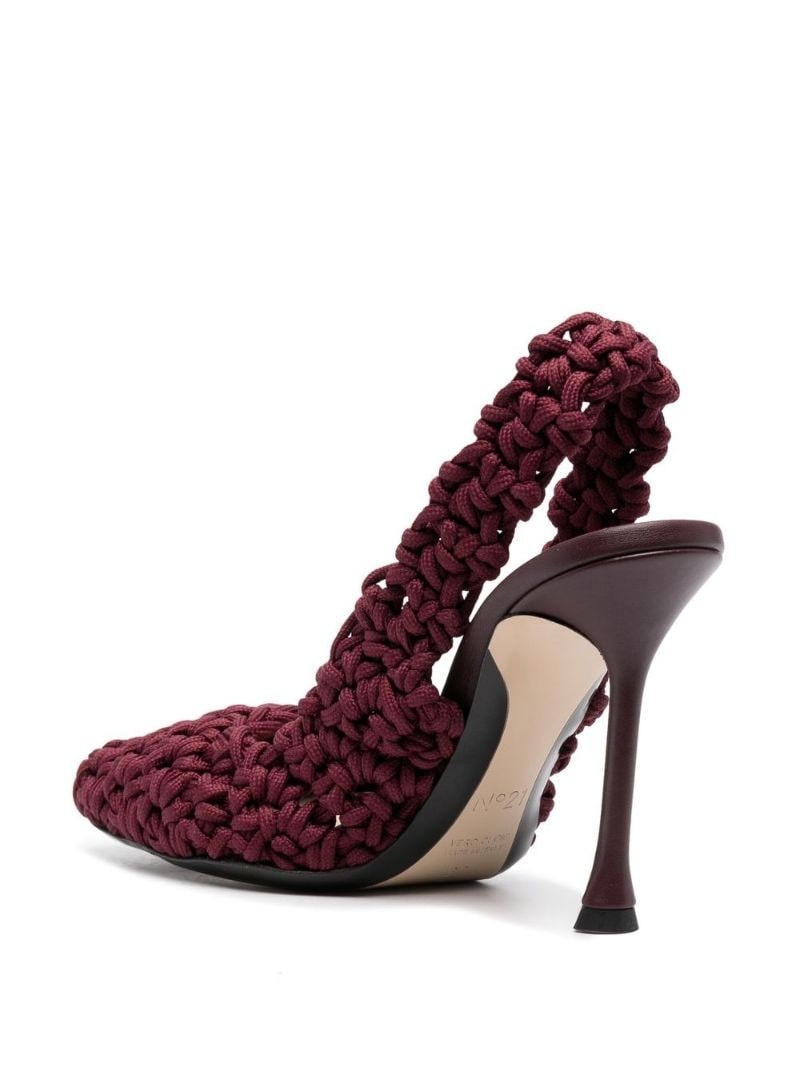 woven slingback pumps - 3