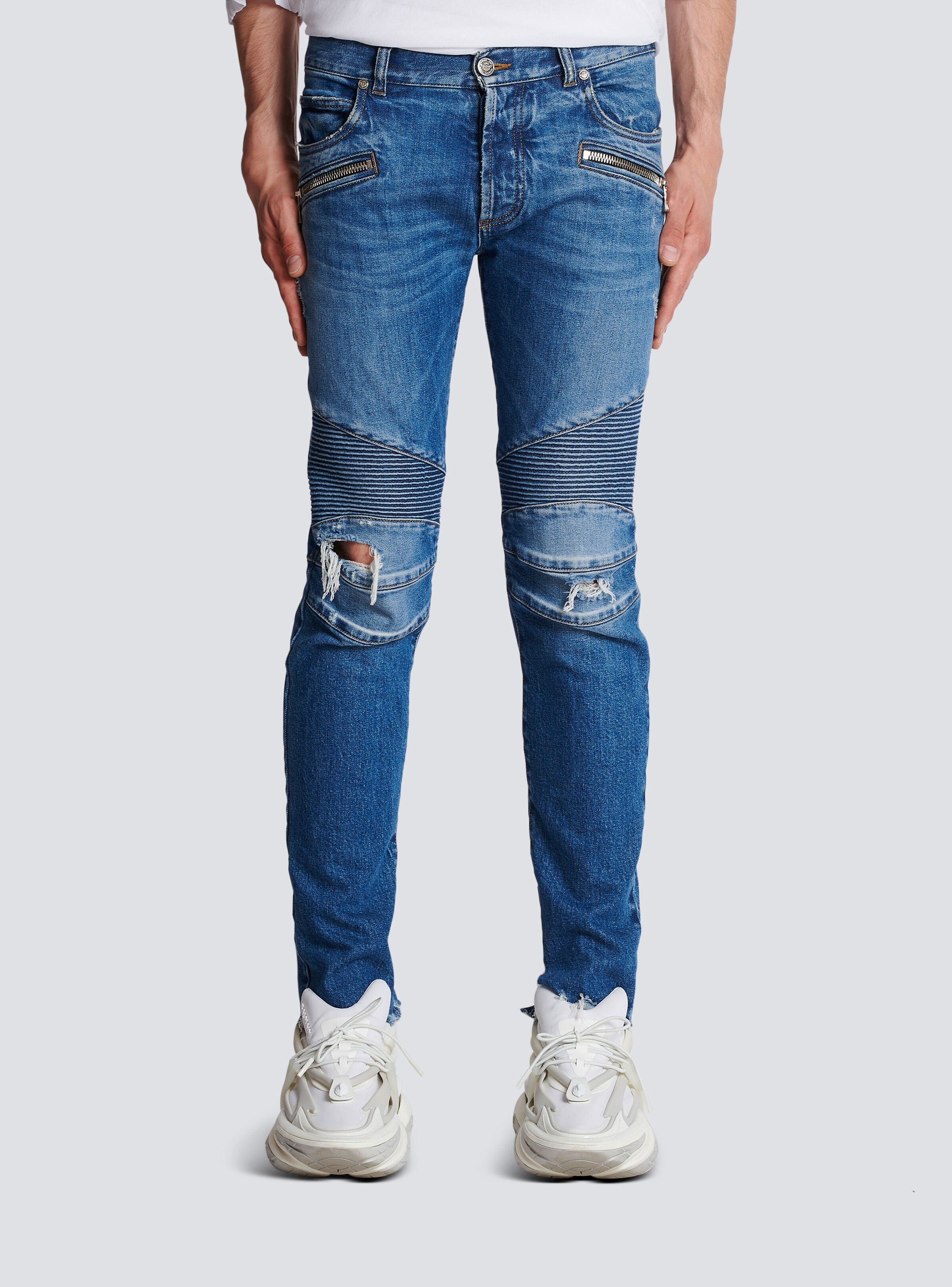 Slim-fit cotton jeans - 5