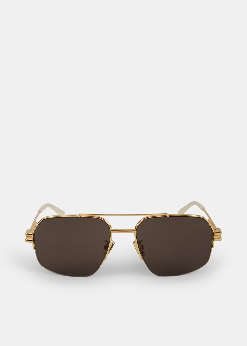 Gold Square Aviator Sunglasses - 1