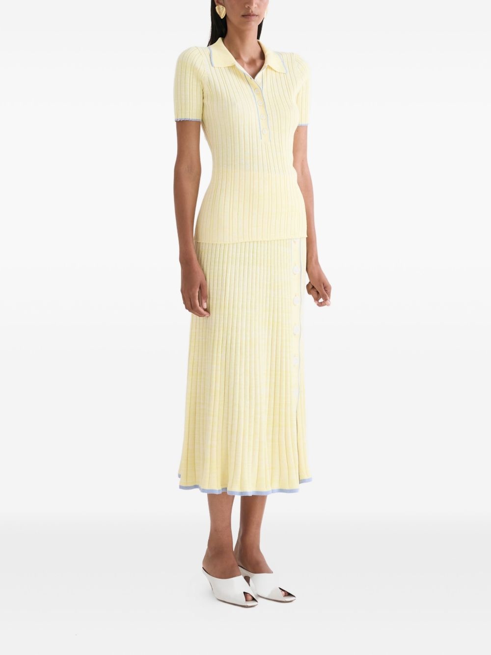 knitted polo top - 3