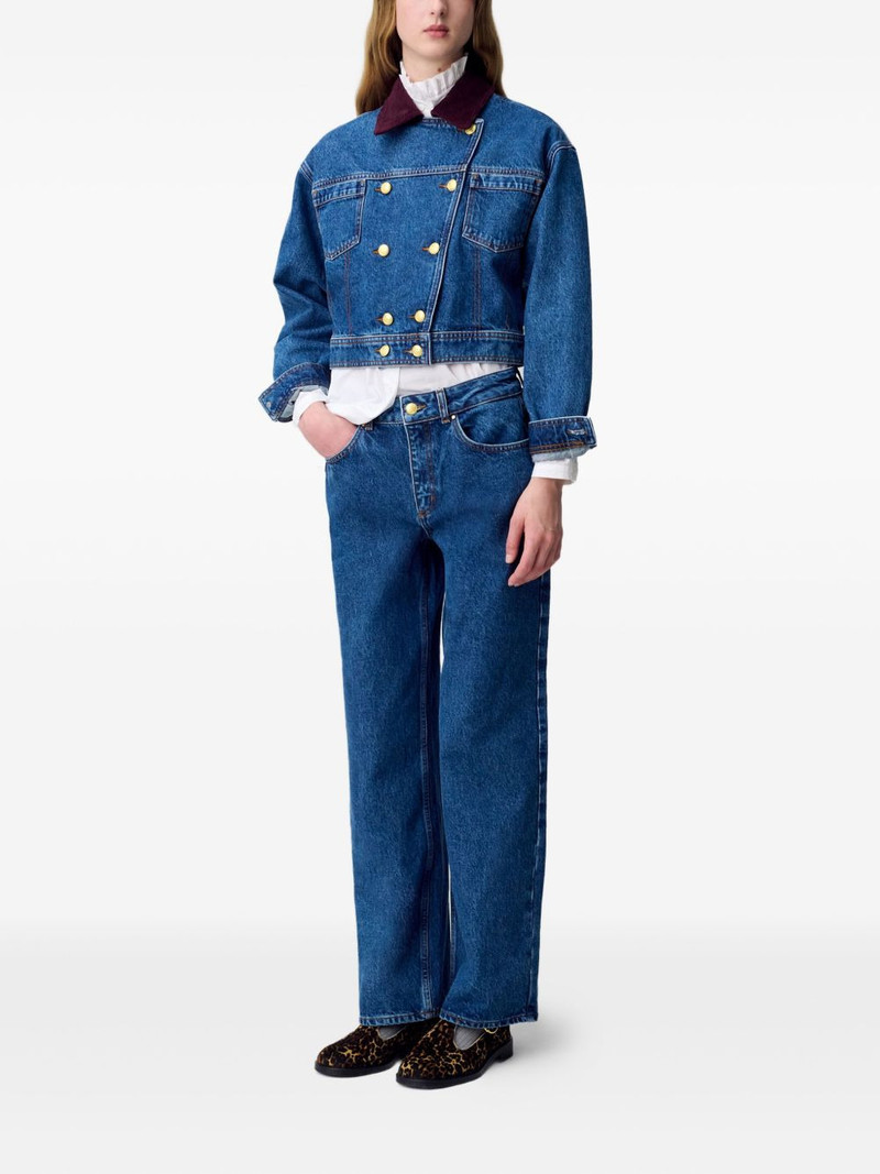 Claudie Pierlot double-breasted denim jacket outlook
