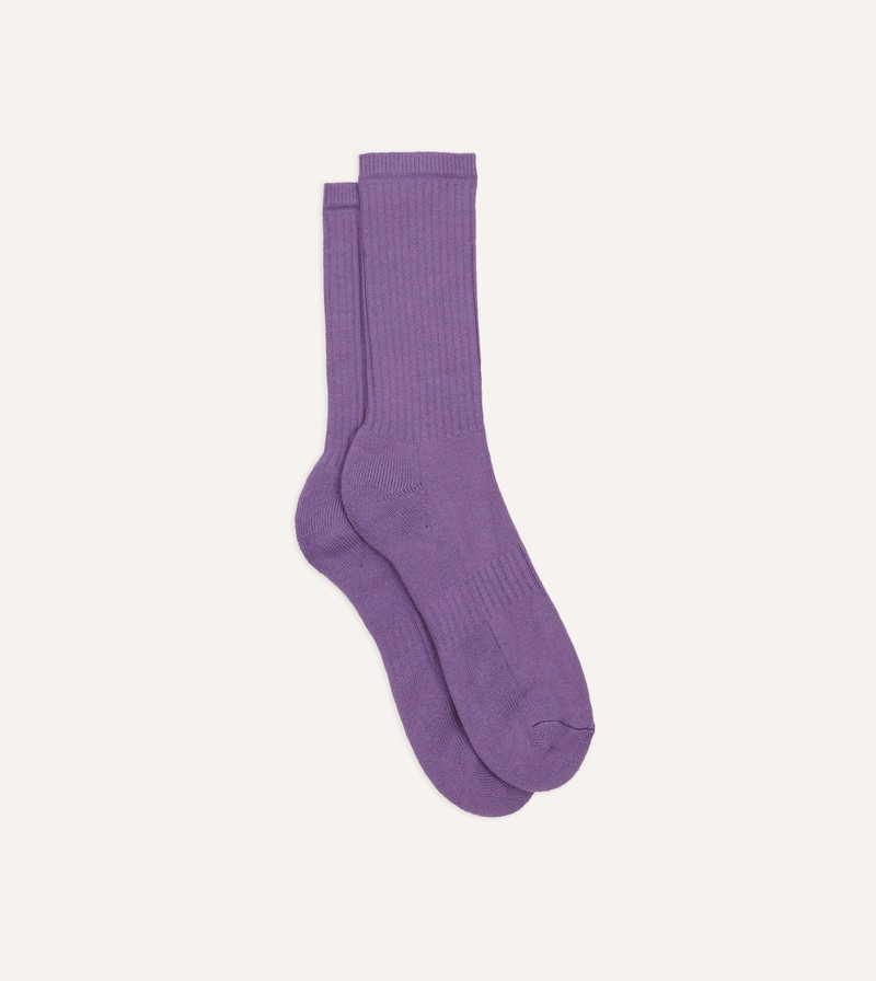 Purple Cotton Sports Socks 1