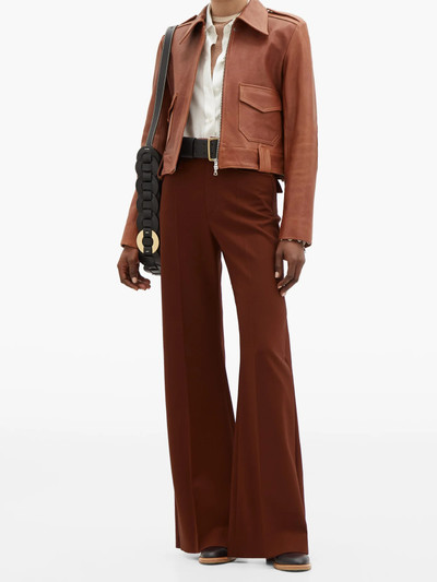 Chloé Flared-leg wool-blend twill trousers outlook