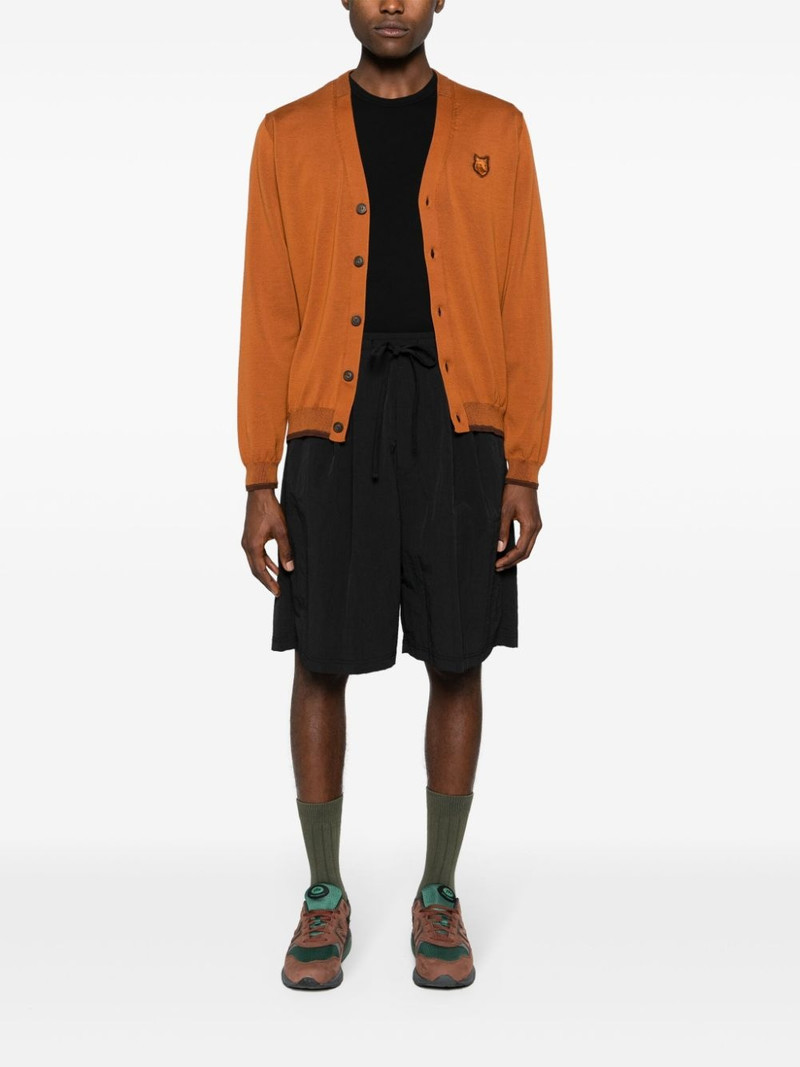 Maison Kitsuné logo-patch cotton cardigan outlook