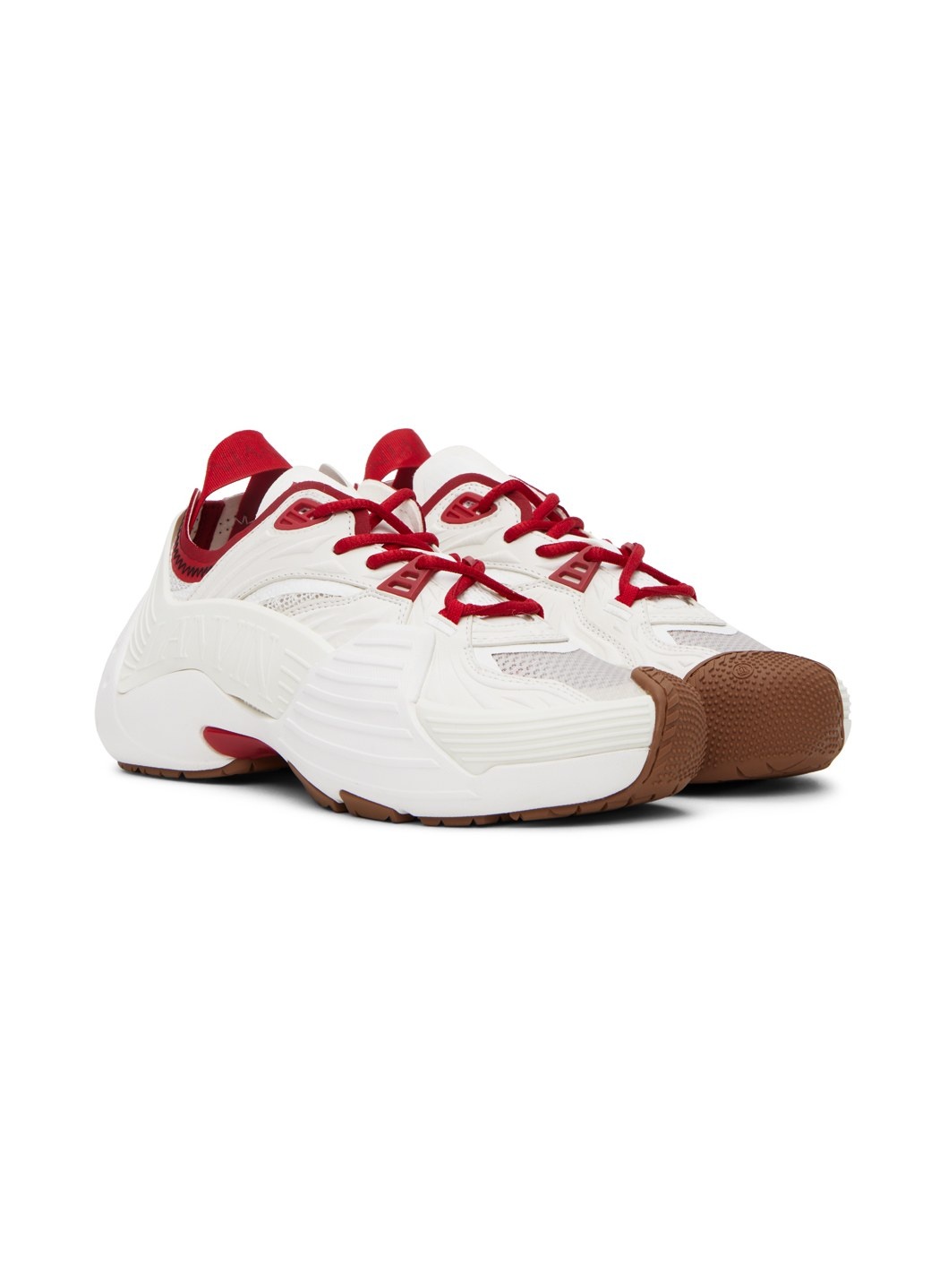 SSENSE Exclusive Red & White Flash-X Sneakers - 4