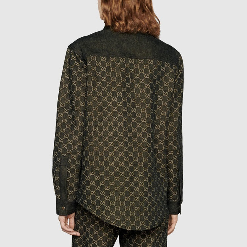 Gucci GG Jacquard Denim Shirt 'Black' 669613-XDBUF-1289 4