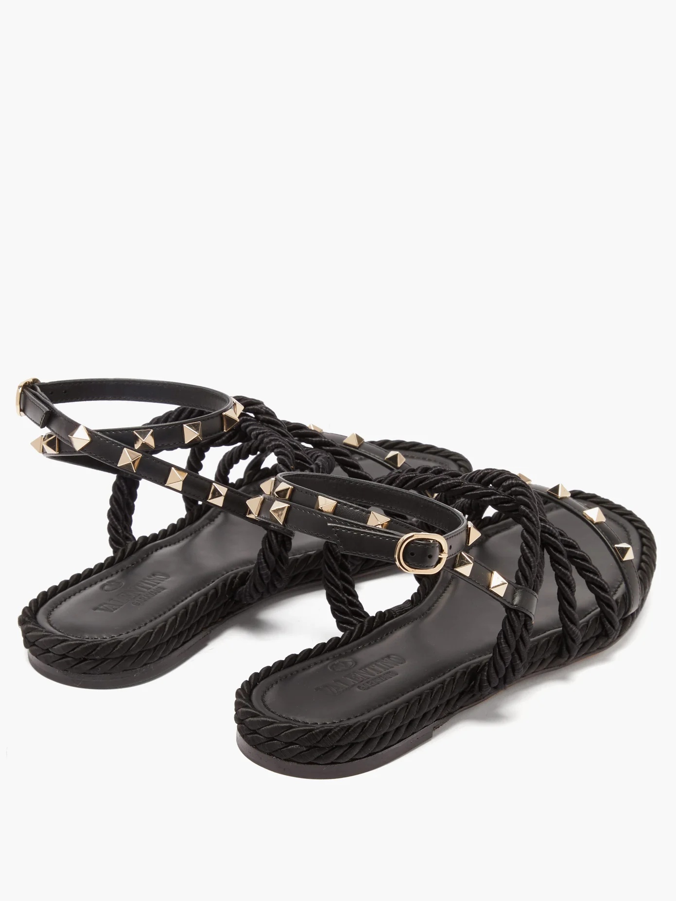 Torchon Rockstud leather sandals - 4