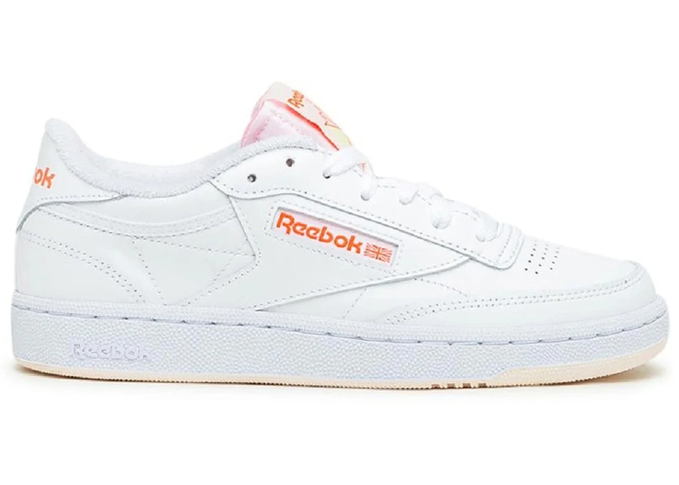Reebok Club C 85 White Orange Flare (Women's) - 1