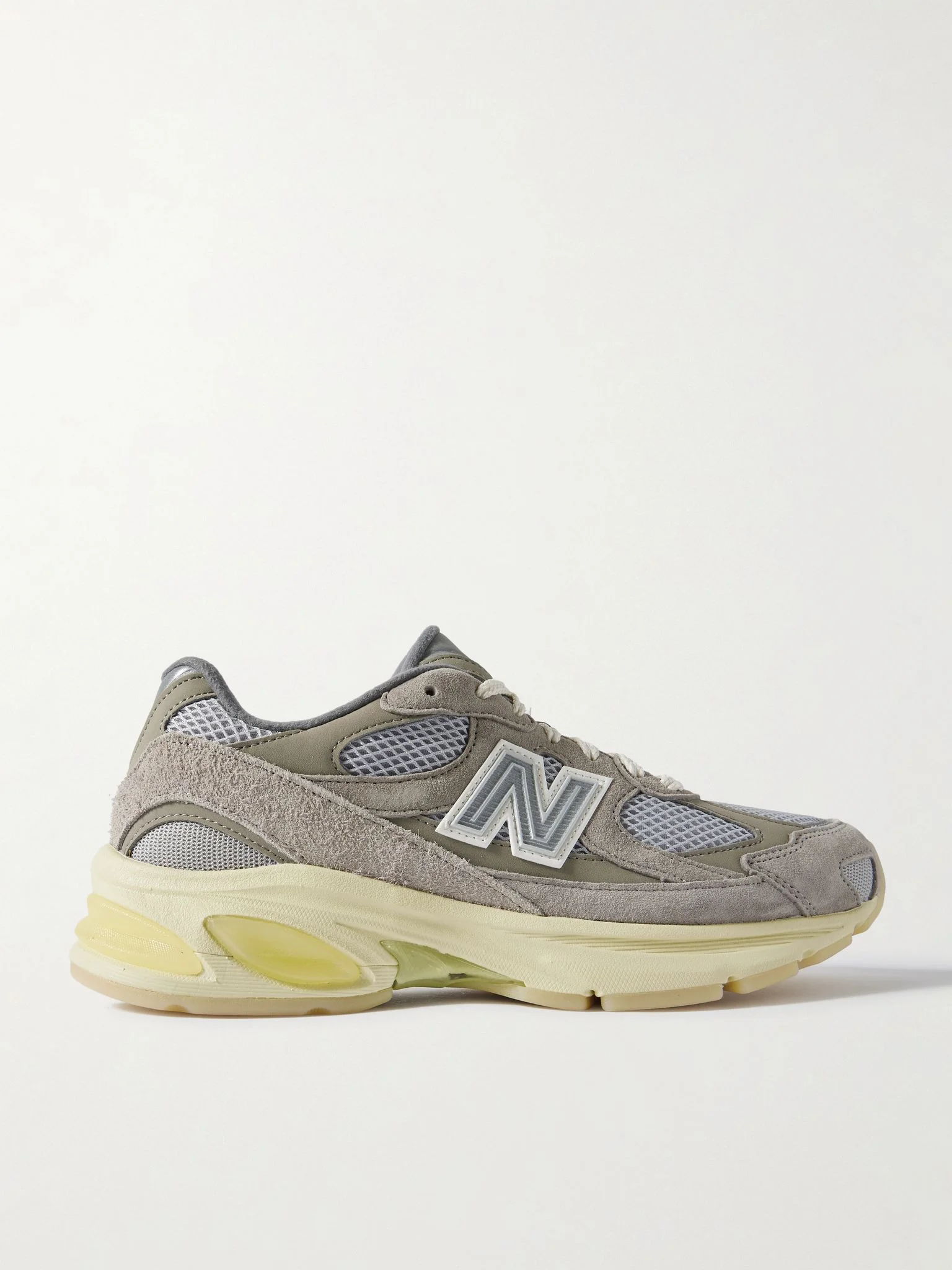 2010 Gray Days rubber and suede-trimmed mesh sneakers Gray - 1